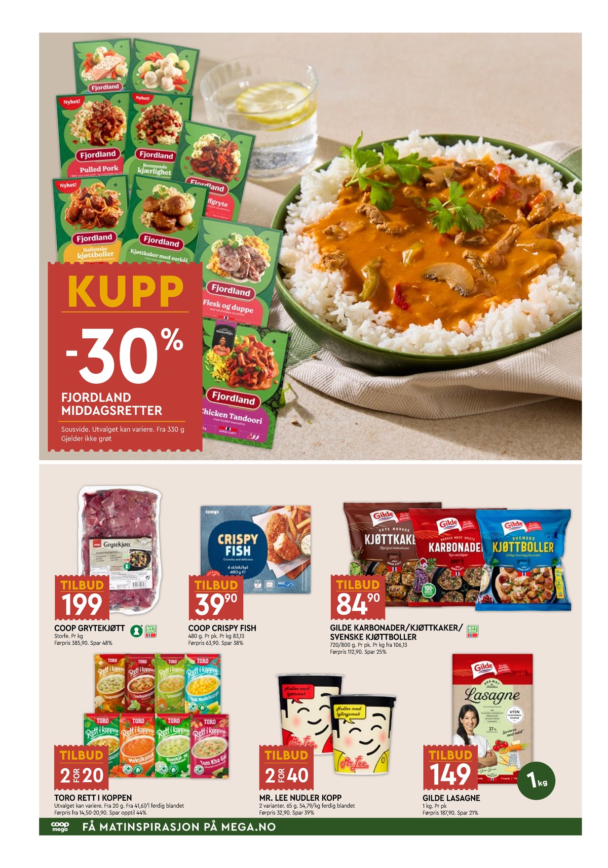 Se Coop Mega kundeavis for uge 10 på Tilbudsuken.no. Se gode tilbud på mange varer. Les kundeavisen her! Side 2