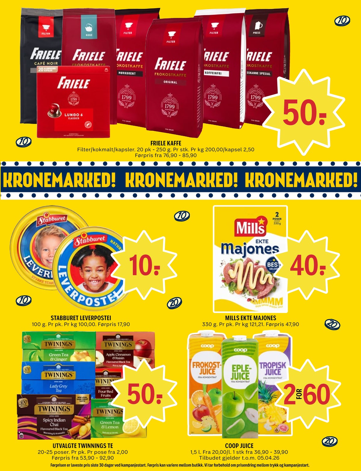 Se Coop Prix kundeavis for uke 10 på Tilbudsuken.no. Se gode tilbud på mange varer, f.eks. leverpostei stabburet eller ekte majones mills. Les kundeavisen her! Side 7