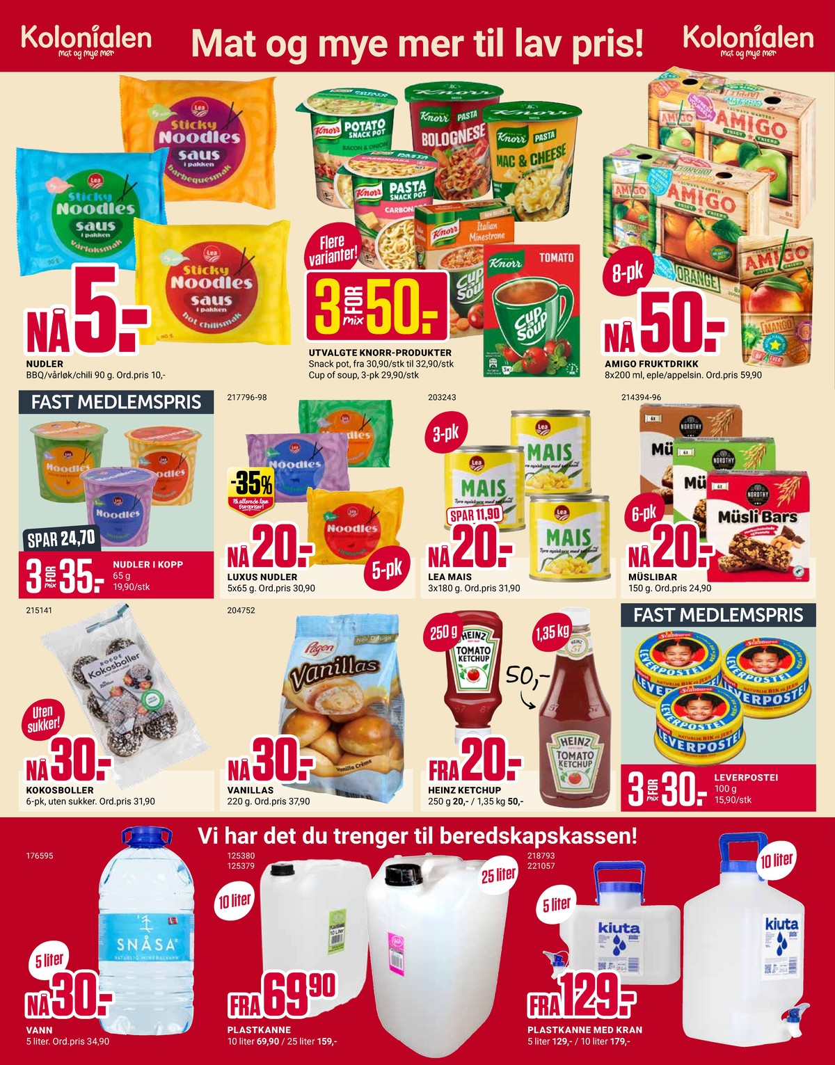 Se Europris kundeavis for uke 10 på Tilbudsuken.no. Se gode tilbud på mange varer, f.eks. nudler bbq smak lea eller nudler chilismak lea. Les kundeavisen her! Side 4