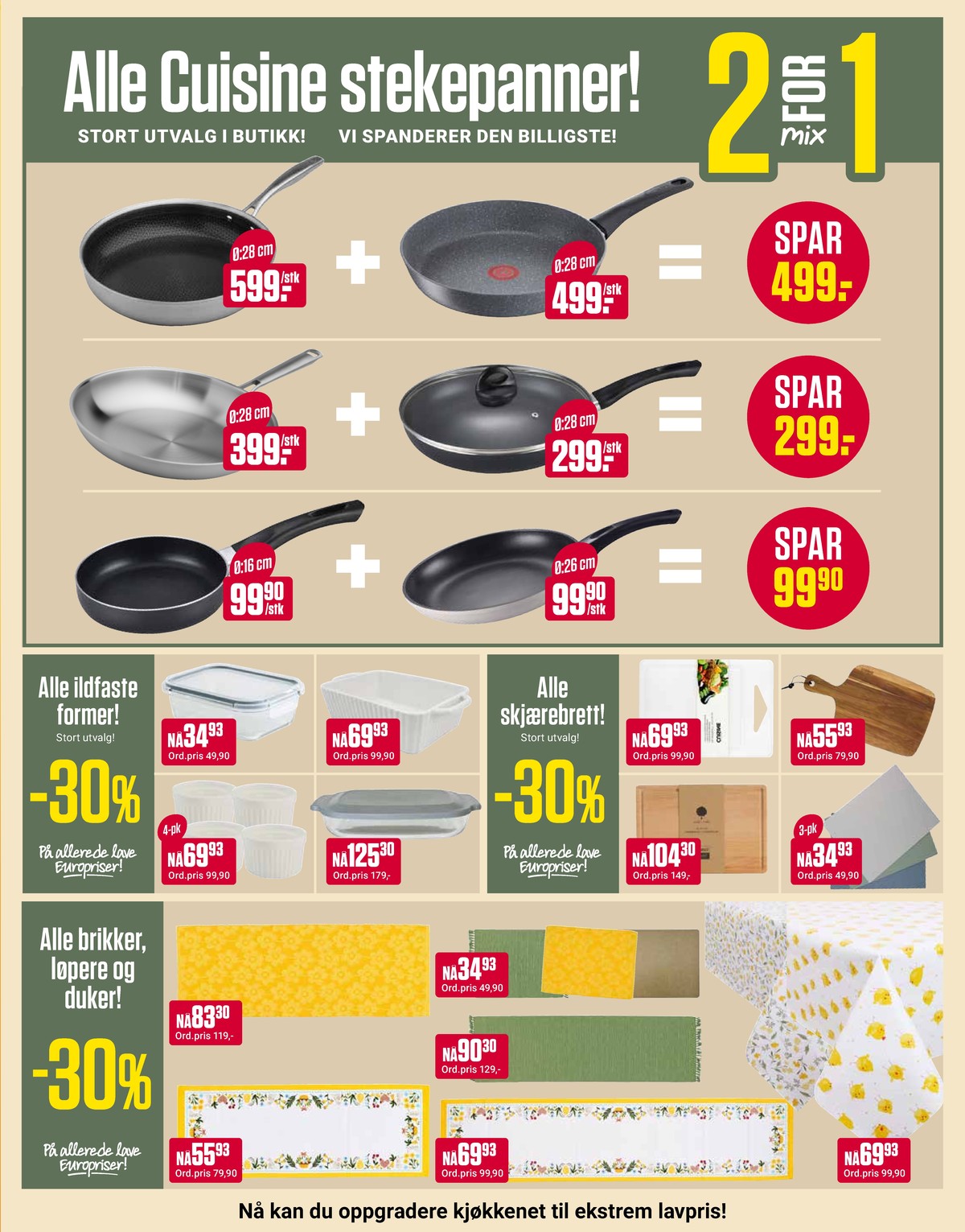 Se Europris kundeavis for uke 10 på Tilbudsuken.no. Se gode tilbud på mange varer, f.eks. stekepanne cuisine eller form ukjent. Les kundeavisen her! Side 9