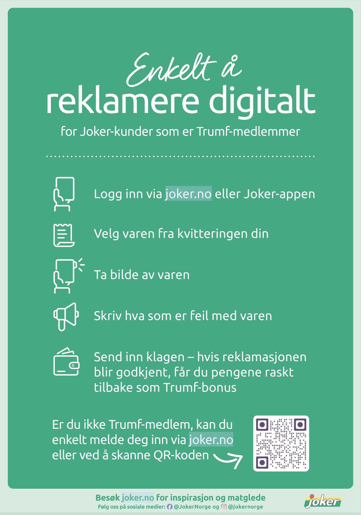 Se Joker kundeavis for uge 10 på Tilbudsuken.no. Se gode tilbud på mange varer. Les kundeavisen her! Side 31