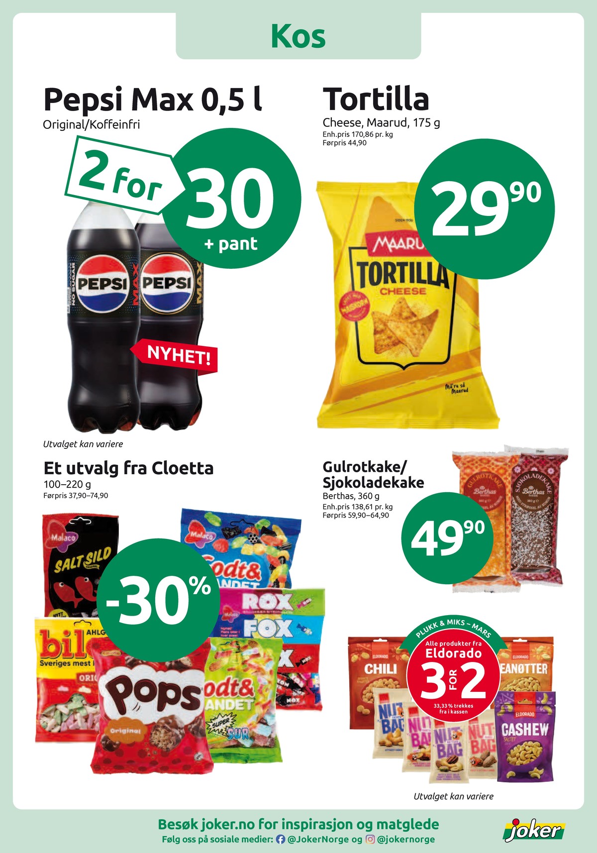 Se Joker kundeavis for uge 10 på Tilbudsuken.no. Se gode tilbud på mange varer. Les kundeavisen her! Side 7