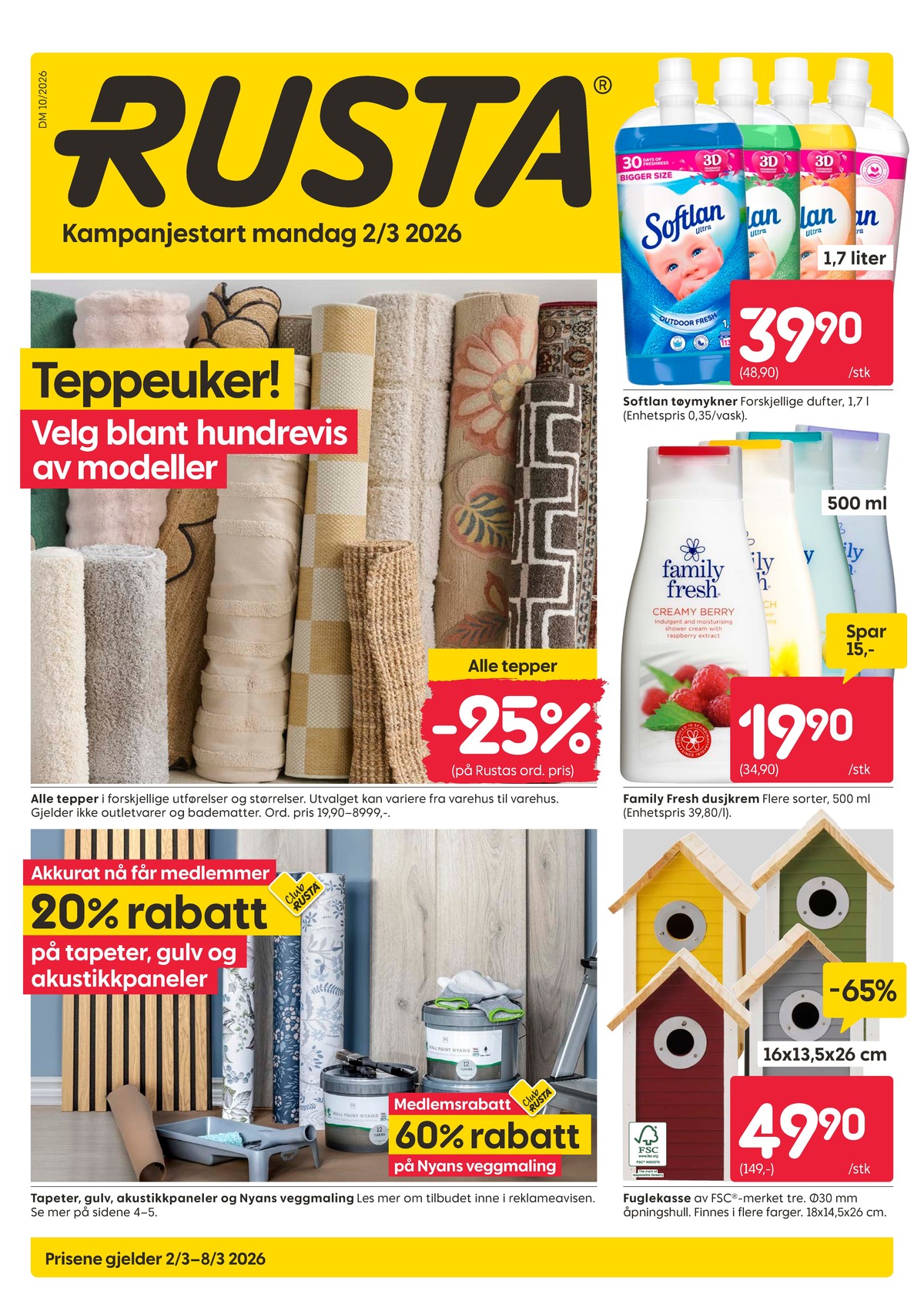 Se Rusta kundeavis for uge 10 på Tilbudsuken.no. Se gode tilbud på mange varer. Les kundeavisen her! Side 1