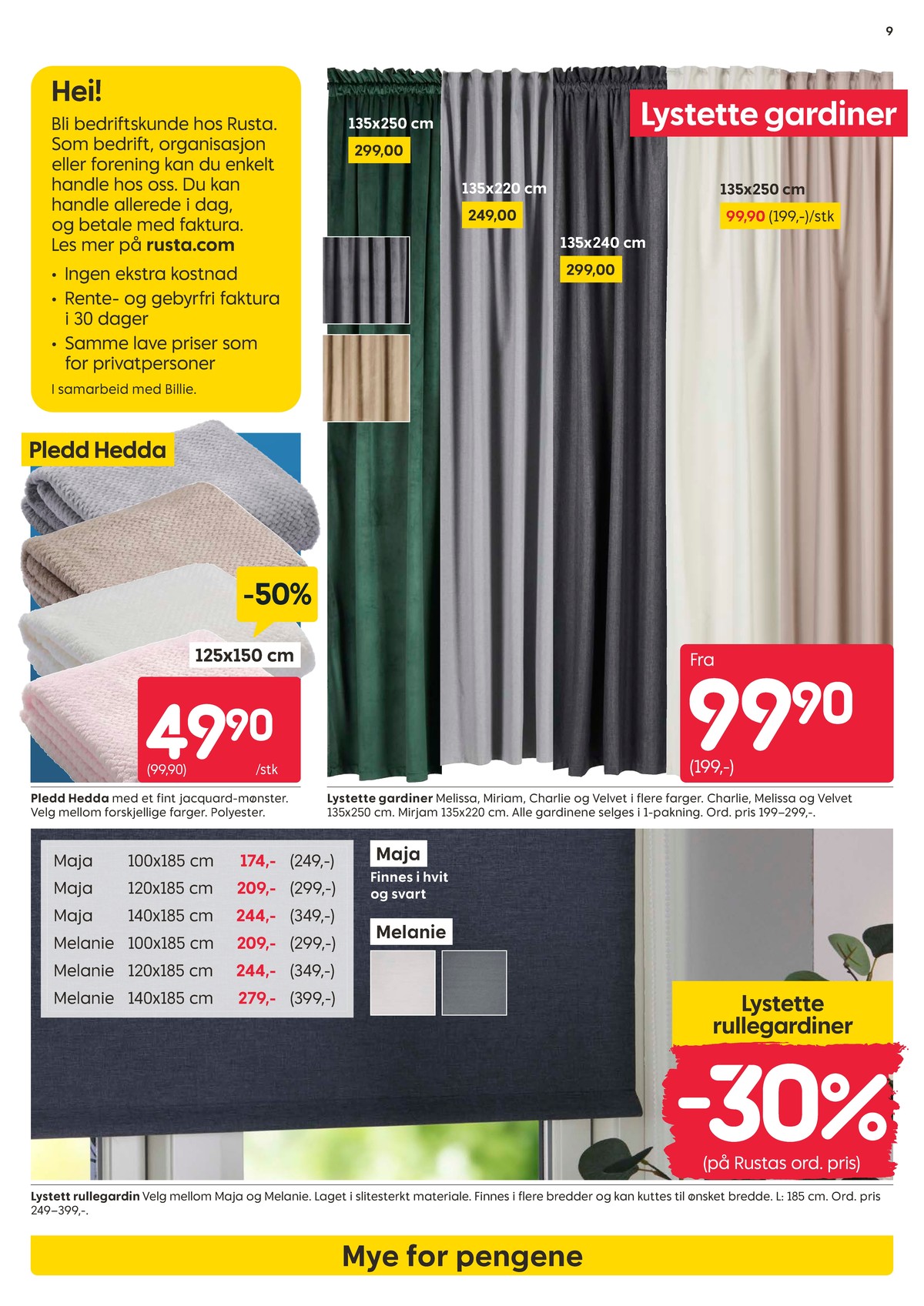 Se Rusta kundeavis for uge 10 på Tilbudsuken.no. Se gode tilbud på mange varer. Les kundeavisen her! Side 9