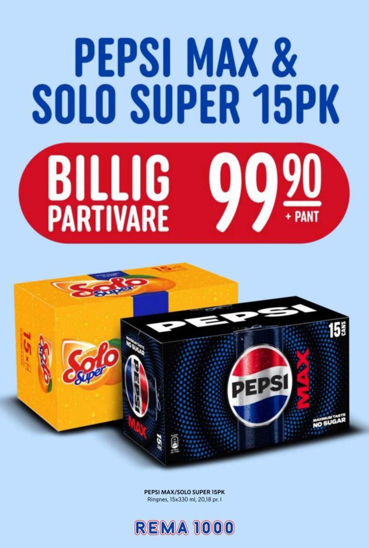 Se Rema 1000 kundeavis for uke 10 på Tilbudsuken.no. Se gode tilbud på mange varer, f.eks. pepsi max 15 pk. pepsi max eller solo super 15 pk. solo super. Les kundeavisen her! Side 11