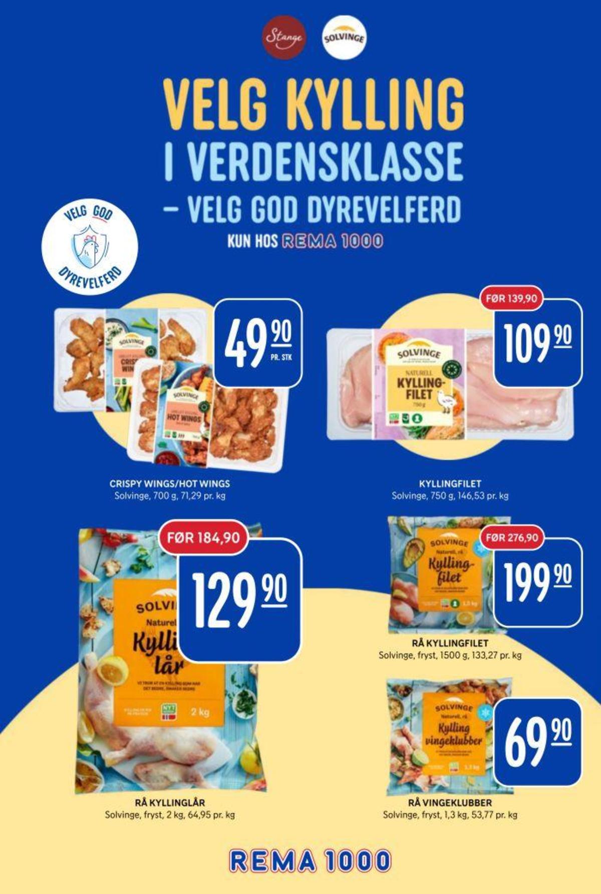 Se Rema 1000 kundeavis for uke 10 på Tilbudsuken.no. Se gode tilbud på mange varer, f.eks. kyllingvinger solvinge eller kyllingfilet solvinge. Les kundeavisen her! Side 13