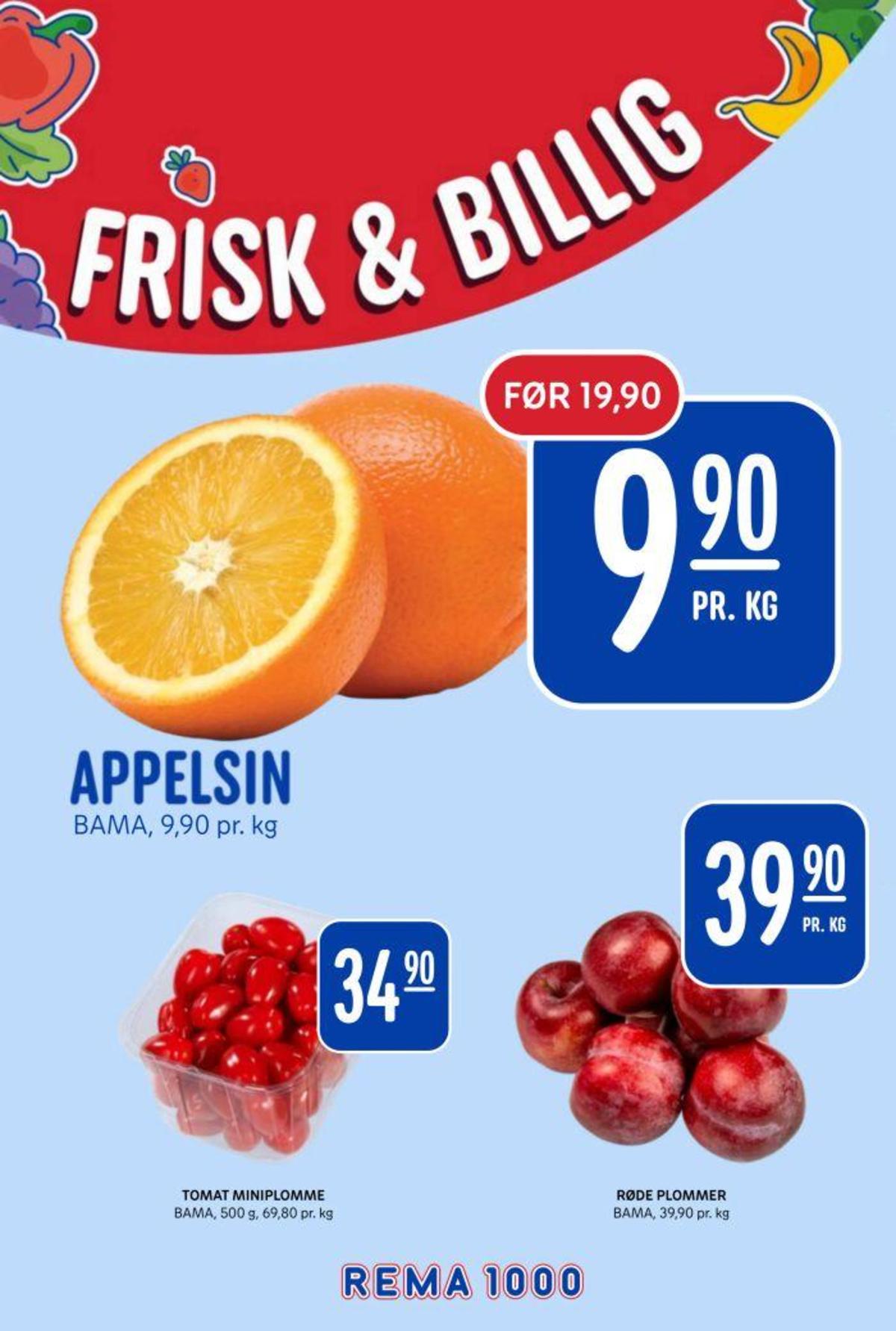 Se Rema 1000 kundeavis for uke 10 på Tilbudsuken.no. Se gode tilbud på mange varer, f.eks. appelsiner bama eller tomater bama. Les kundeavisen her! Side 7