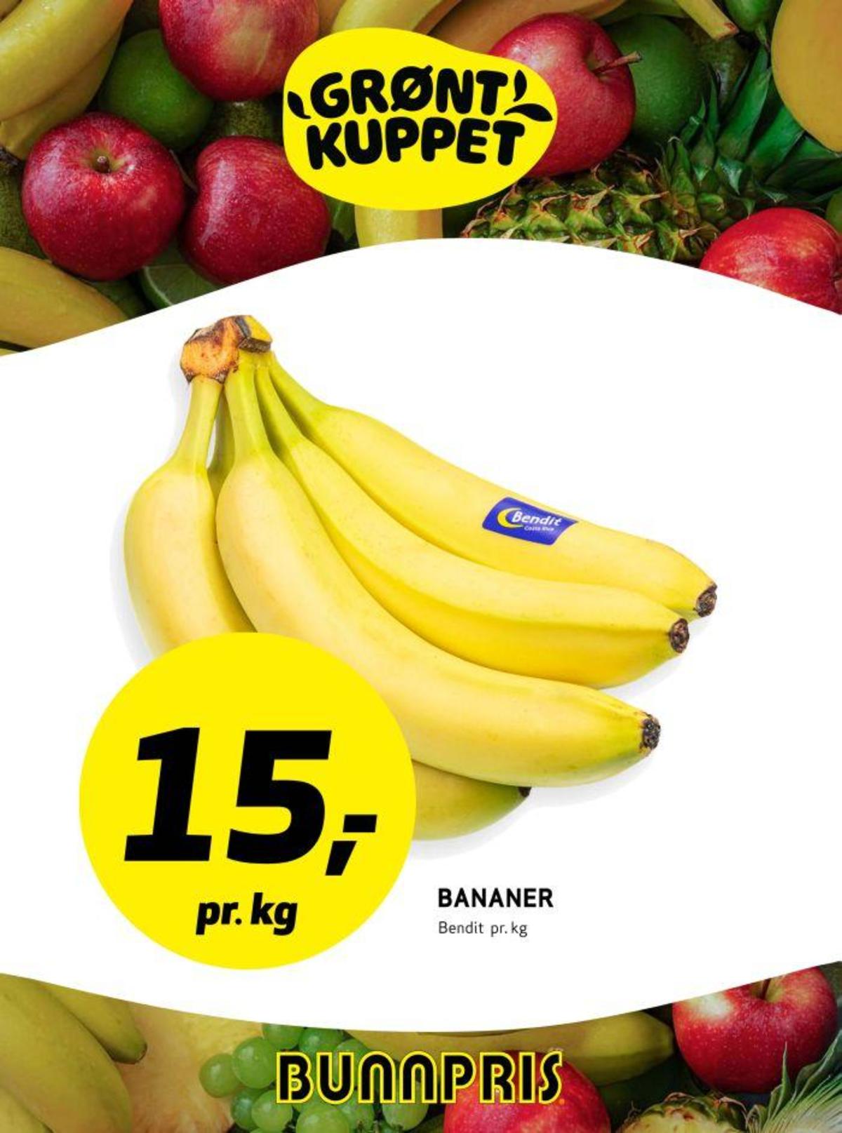 Se Bunnpris kundeavis for uke 10 på Tilbudsuken.no. Se gode tilbud på mange varer, f.eks. banan bendit eller andre varer. Les kundeavisen her! Side 3