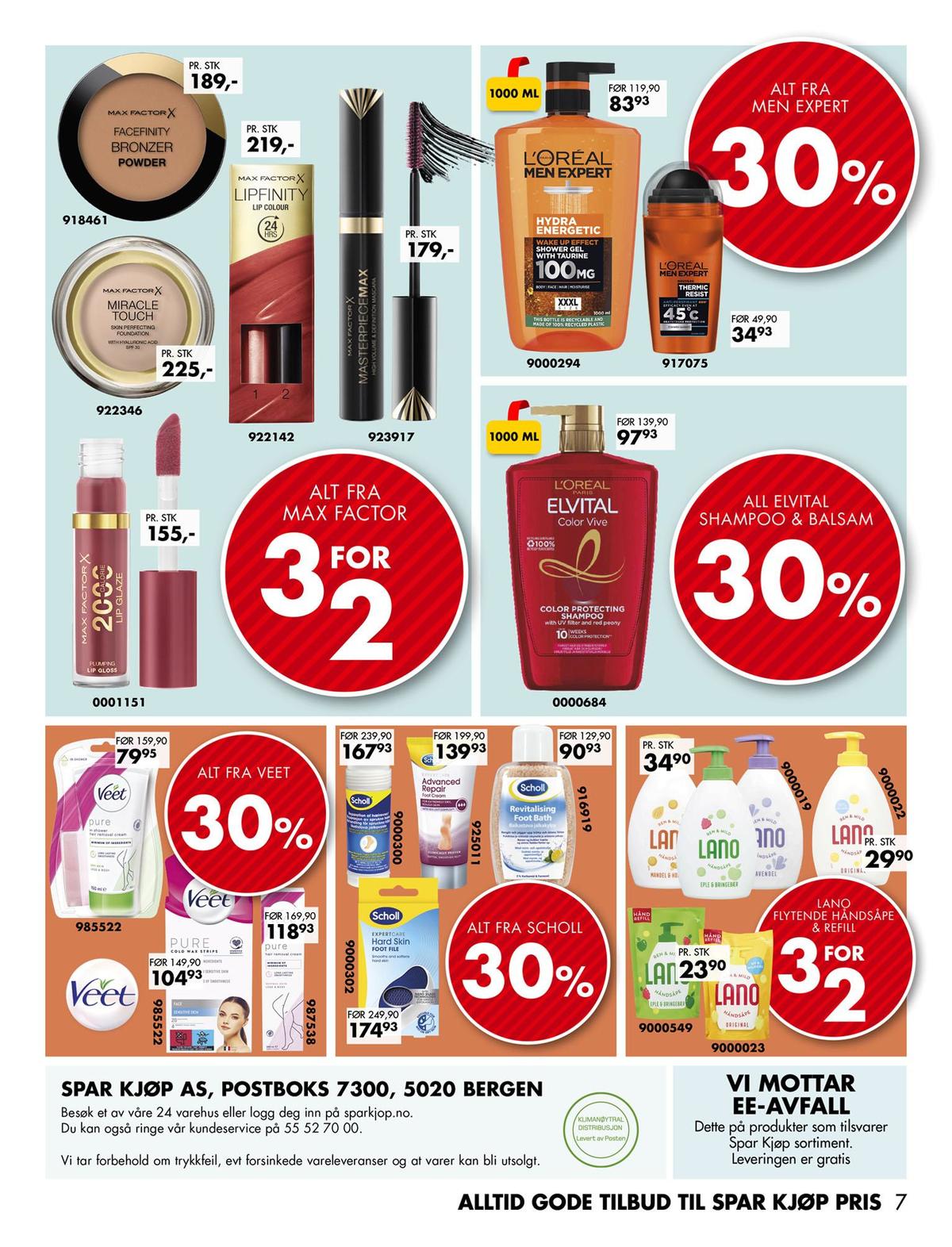 Se Sparkjøp kundeavis for uke 10 på Tilbudsuken.no. Se gode tilbud på mange varer, f.eks. roll-on men expert eller dusjsåpe men expert. Les kundeavisen her! Side 7
