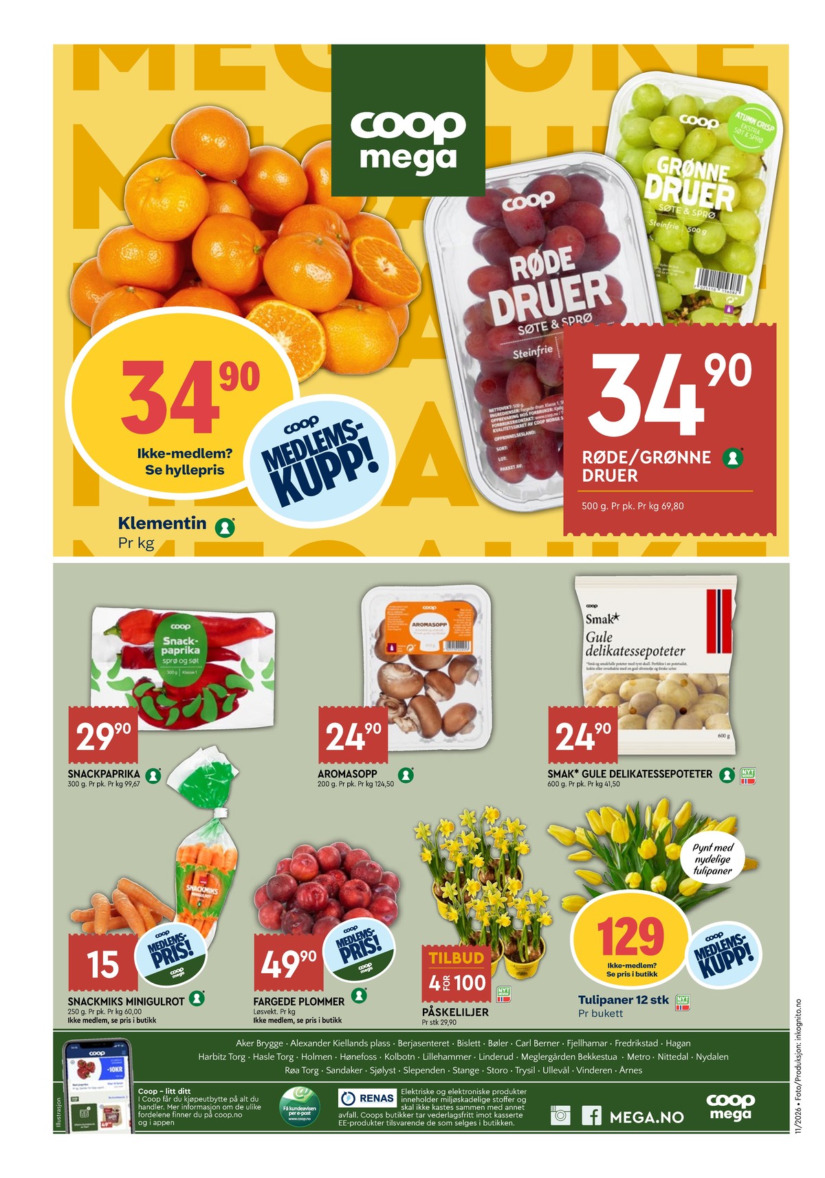 Se Coop Mega kundeavis for uge 11 på Tilbudsuken.no. Se gode tilbud på mange varer. Les kundeavisen her! Side 8