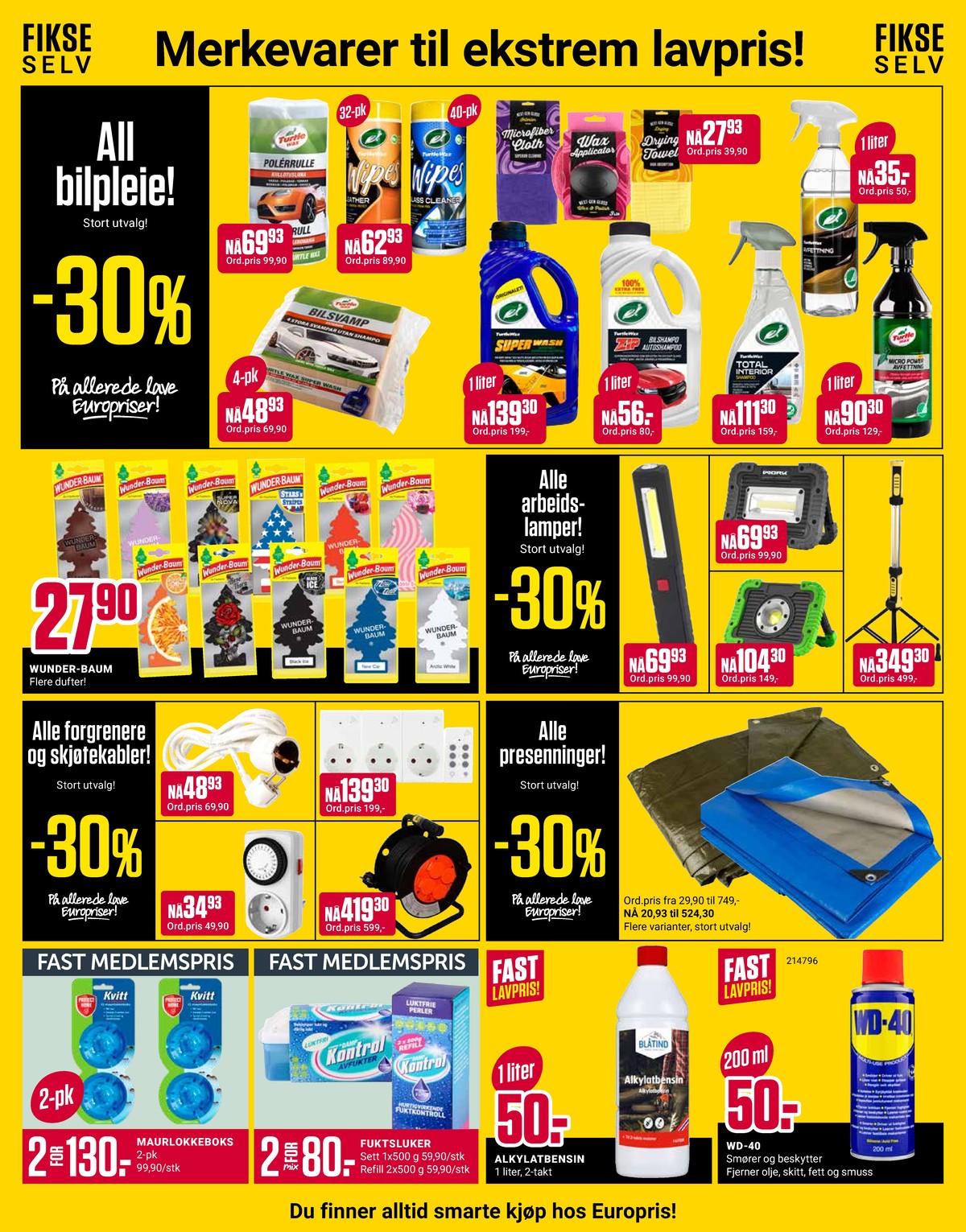 Se Europris kundeavis for uke 11 på Tilbudsuken.no. Se gode tilbud på mange varer, f.eks. luftfrisker wunderbaum eller presenning ukjent. Les kundeavisen her! Side 9