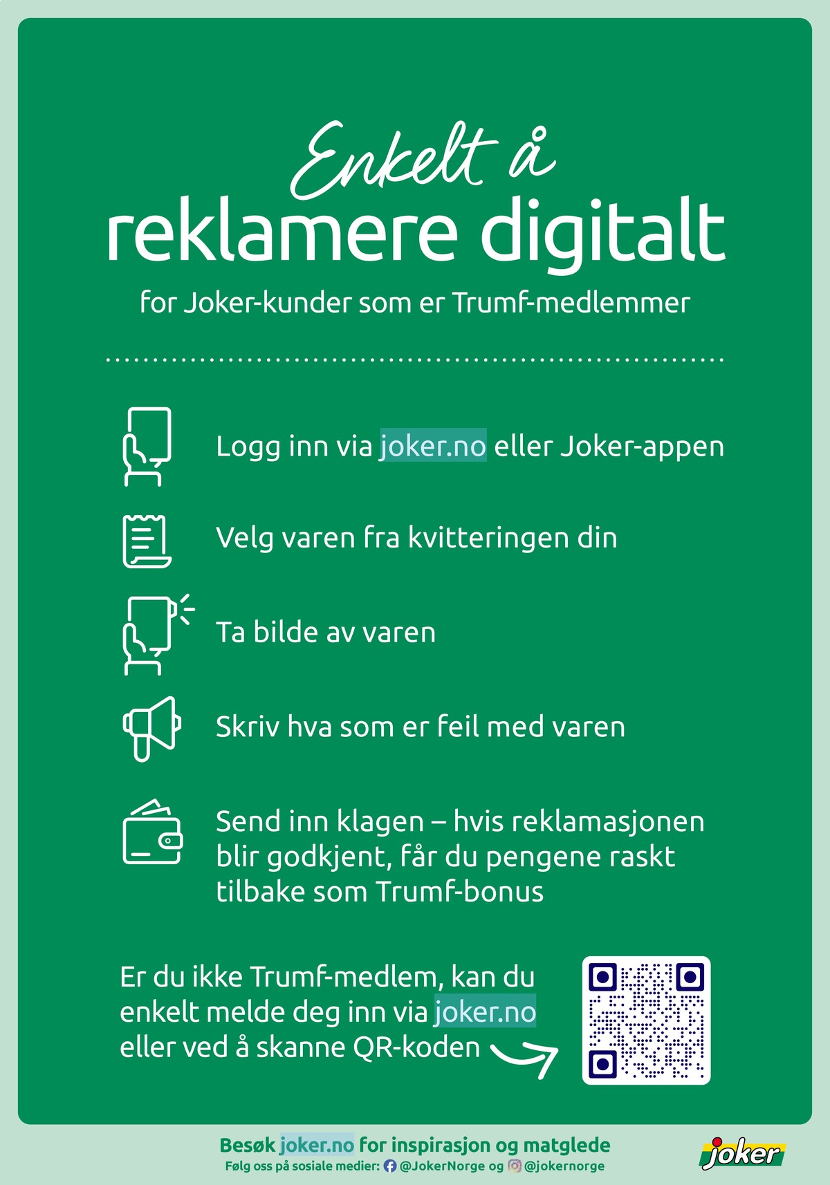 Se Joker kundeavis for uge 11 på Tilbudsuken.no. Se gode tilbud på mange varer. Les kundeavisen her! Side 33