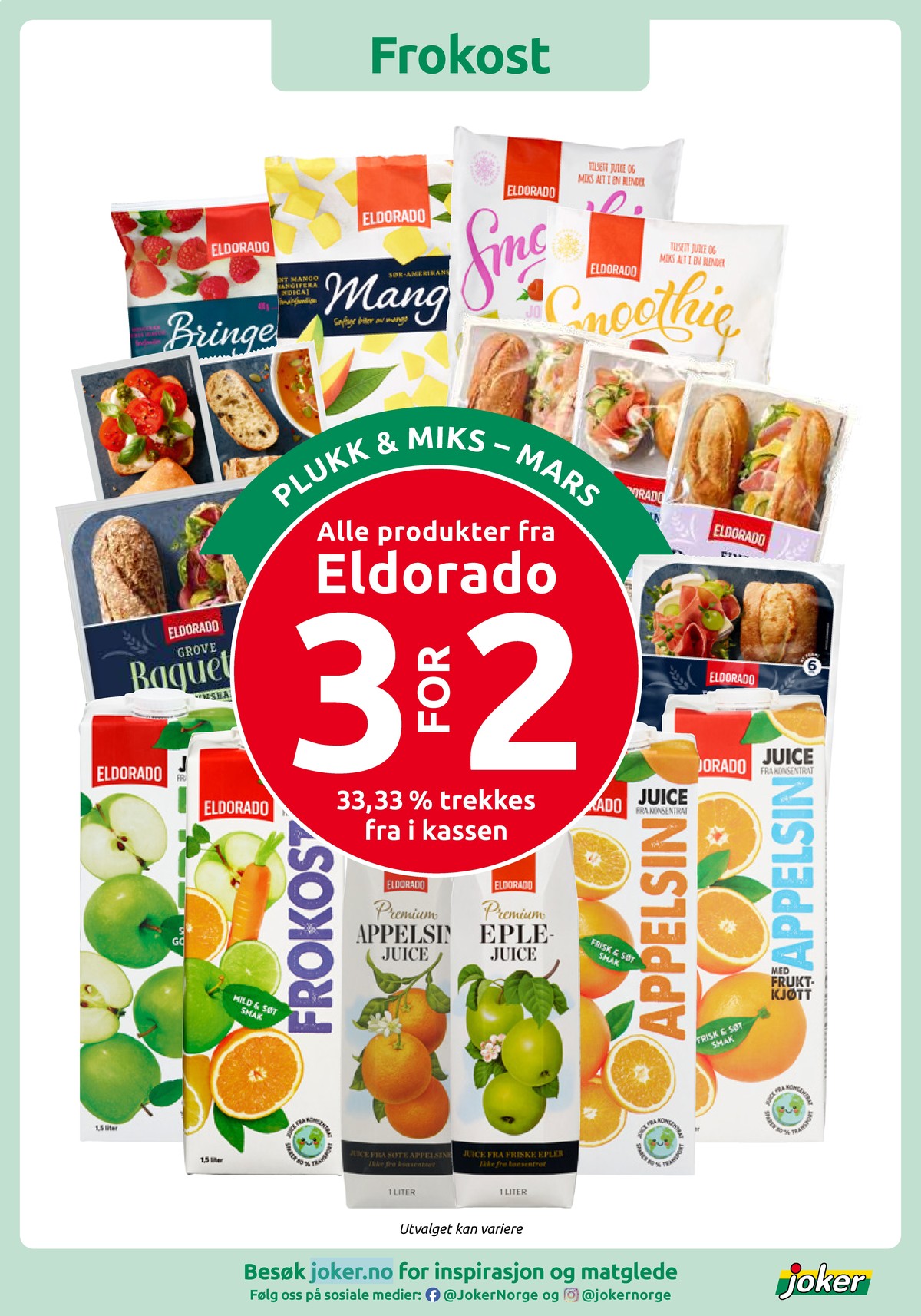 Se Joker kundeavis for uke 11 på Tilbudsuken.no. Se gode tilbud på mange varer, f.eks. appelsinjuice med fruktkjøtt eldorado eller eplejuice premium. Les kundeavisen her! Side 5