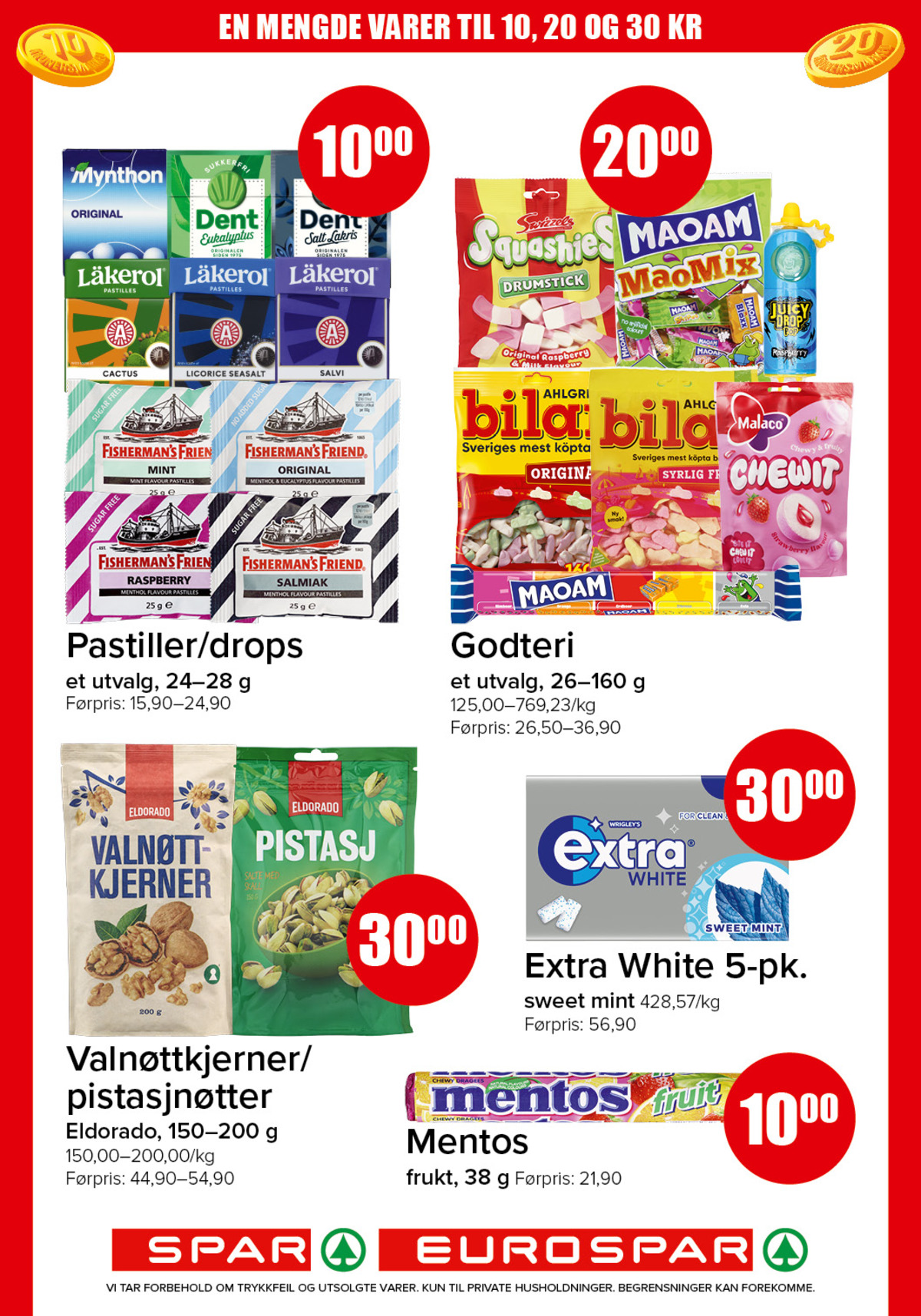 Se Spar - Eurospar kundeavis for uke 11 på Tilbudsuken.no. Se gode tilbud på mange varer, f.eks. pastiller läkerol eller pastiller dent. Les kundeavisen her! Side 15