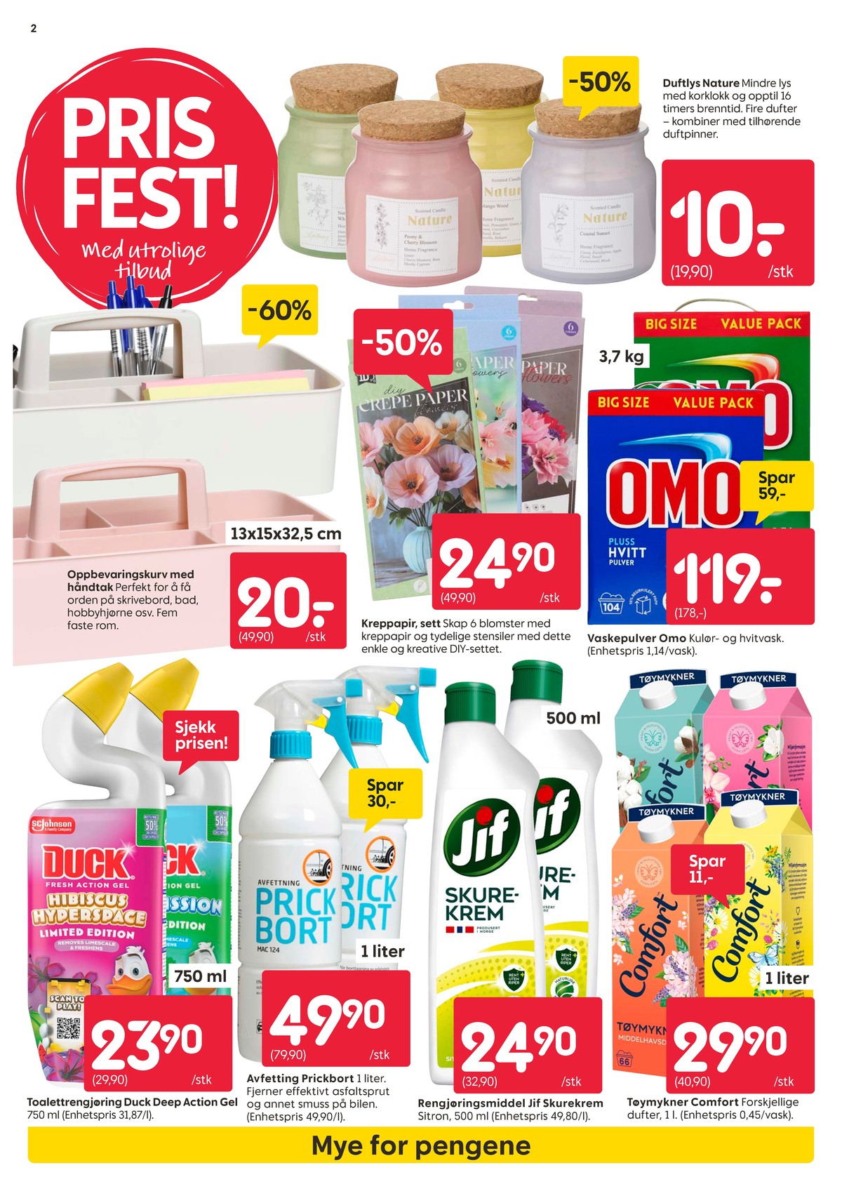 Se Rusta kundeavis for uke 11 på Tilbudsuken.no. Se gode tilbud på mange varer, f.eks. duftlys ukjent eller vaskepulver omo. Les kundeavisen her! Side 2