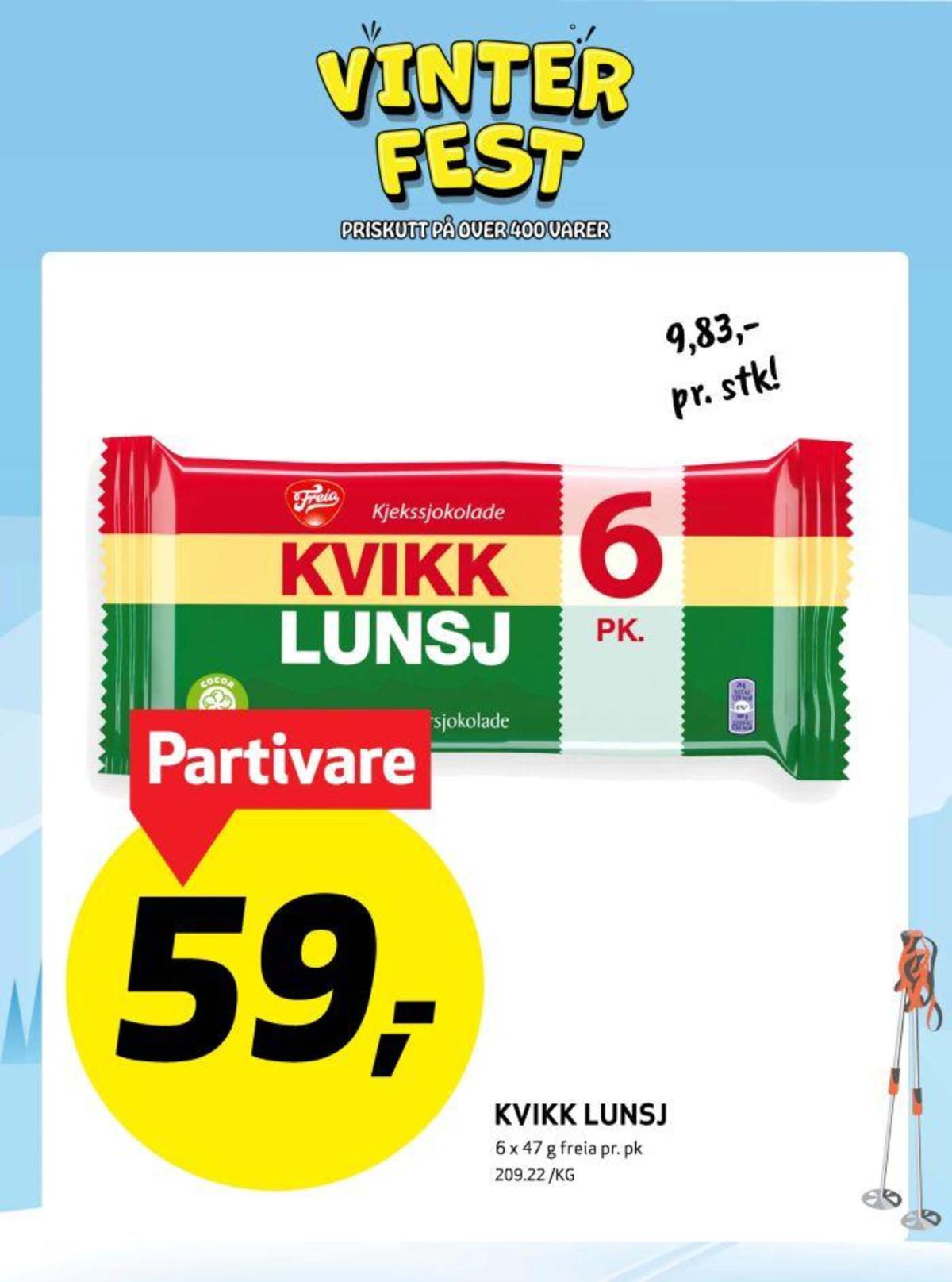 Se Bunnpris kundeavis for uke 11 på Tilbudsuken.no. Se gode tilbud på mange varer, f.eks. sjokoladebar kvikk lunsj eller andre varer. Les kundeavisen her! Side 11