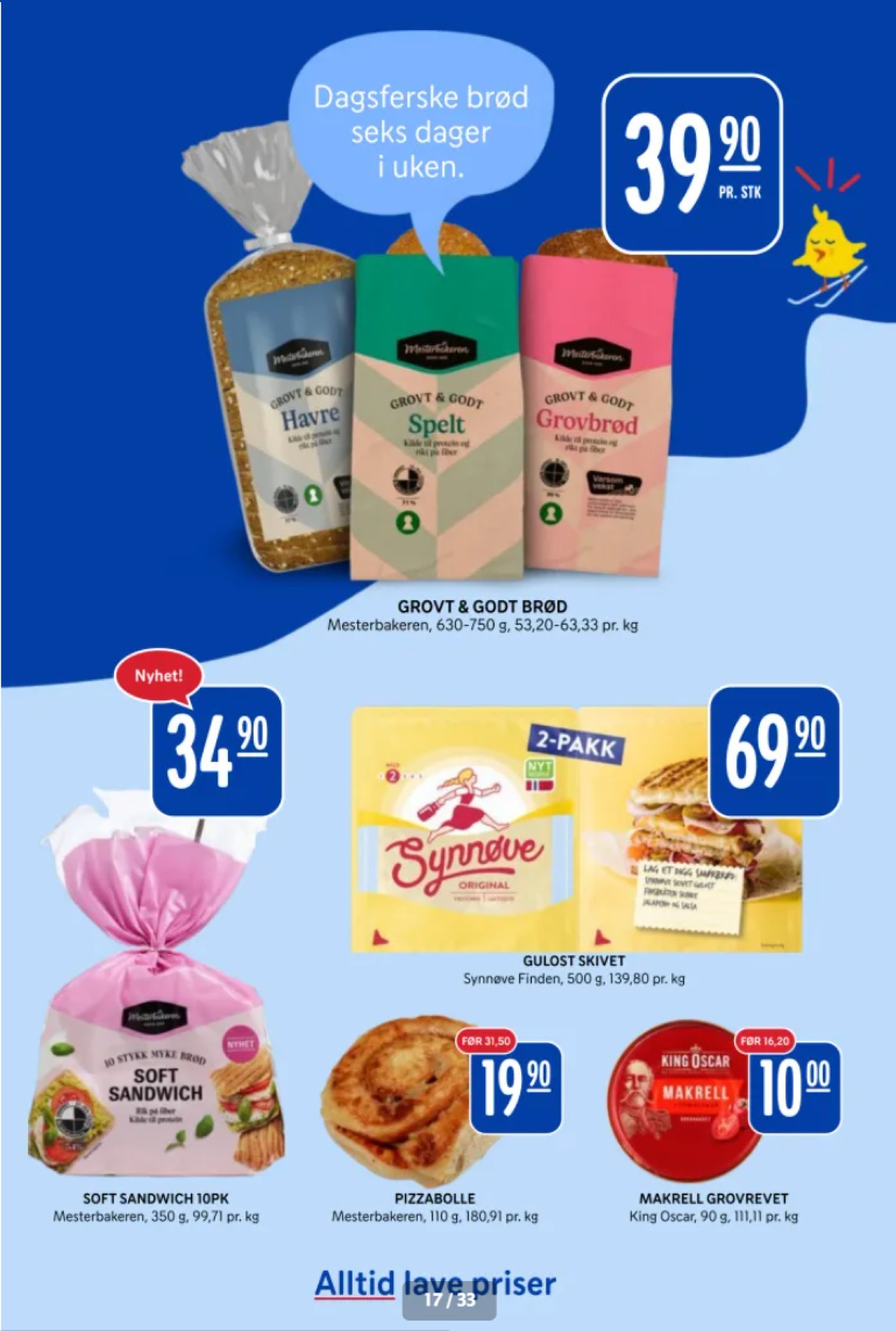 Se Rema 1000 kundeavis for uke 11 på Tilbudsuken.no. Se gode tilbud på mange varer, f.eks. brød mesterbakeren eller skiveost synnøve finden. Les kundeavisen her! Side 17