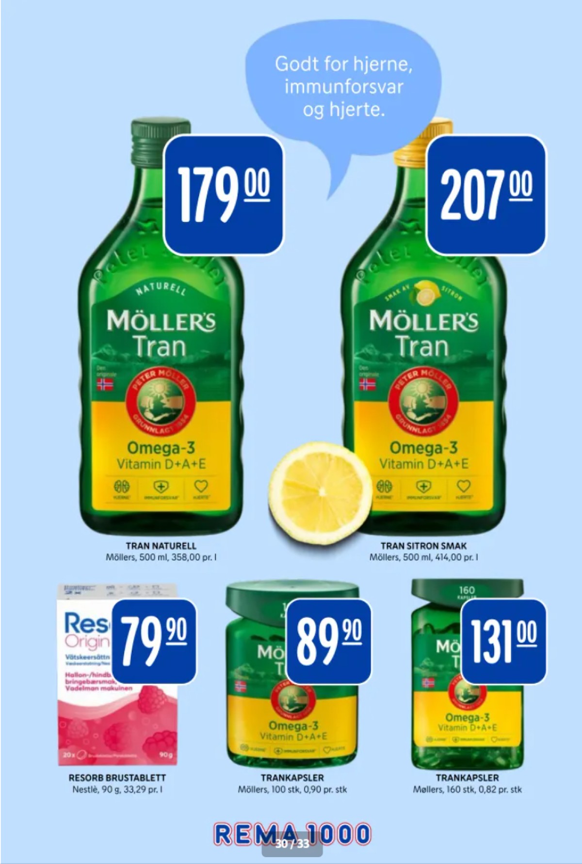 Se Rema 1000 kundeavis for uke 11 på Tilbudsuken.no. Se gode tilbud på mange varer, f.eks. tran möllers tran eller tran möllers tran. Les kundeavisen her! Side 30