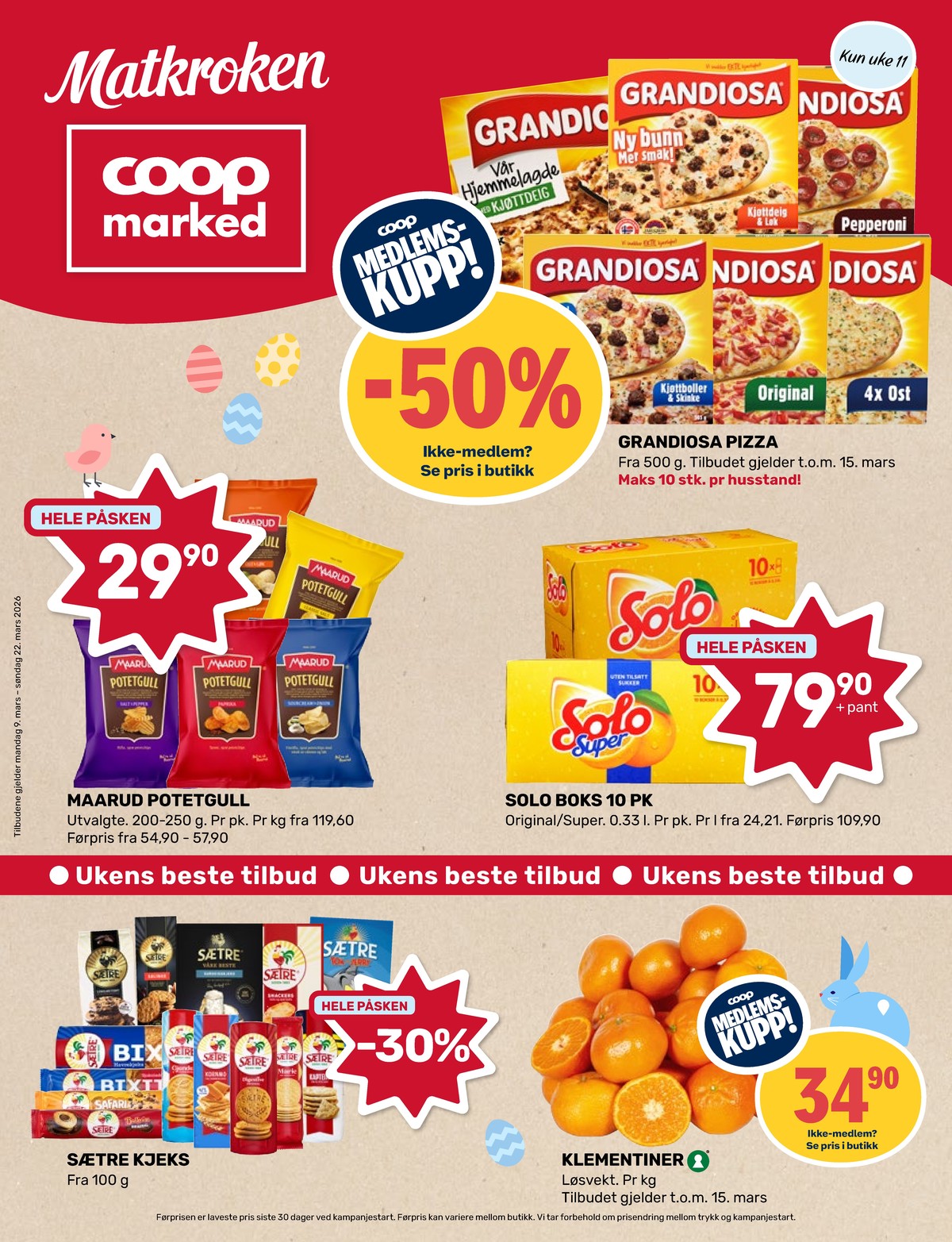 Se Coop Marked kundeavis for uke 12 på Tilbudsuken.no. Se gode tilbud på mange varer, f.eks. 4xost pizza grandiosa eller original pizza grandiosa. Les kundeavisen her! Side 1