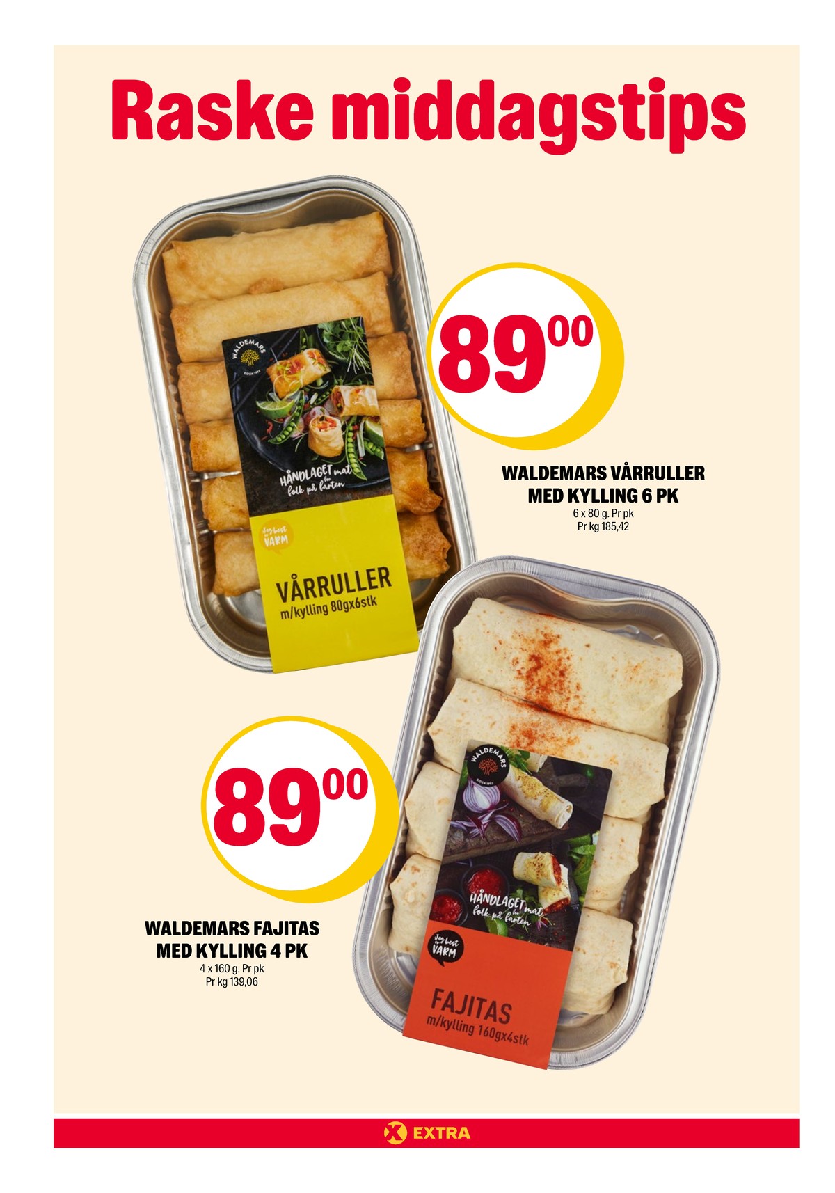 Se Coop Extra kundeavis for uke 12 på Tilbudsuken.no. Se gode tilbud på mange varer, f.eks. vårruller kylling waldemars eller fajitas kylling waldemars. Les kundeavisen her! Side 12