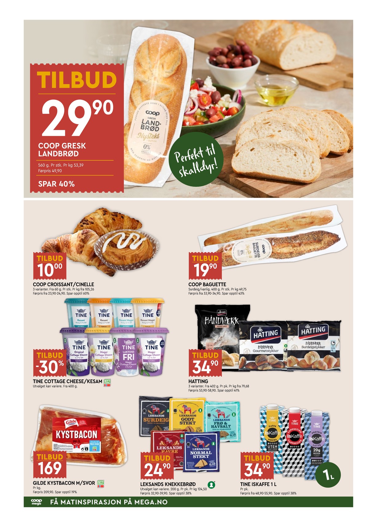 Se Coop Mega kundeavis for uke 12 på Tilbudsuken.no. Se gode tilbud på mange varer, f.eks. brød coop eller butiksbagt kake ukjent. Les kundeavisen her! Side 4