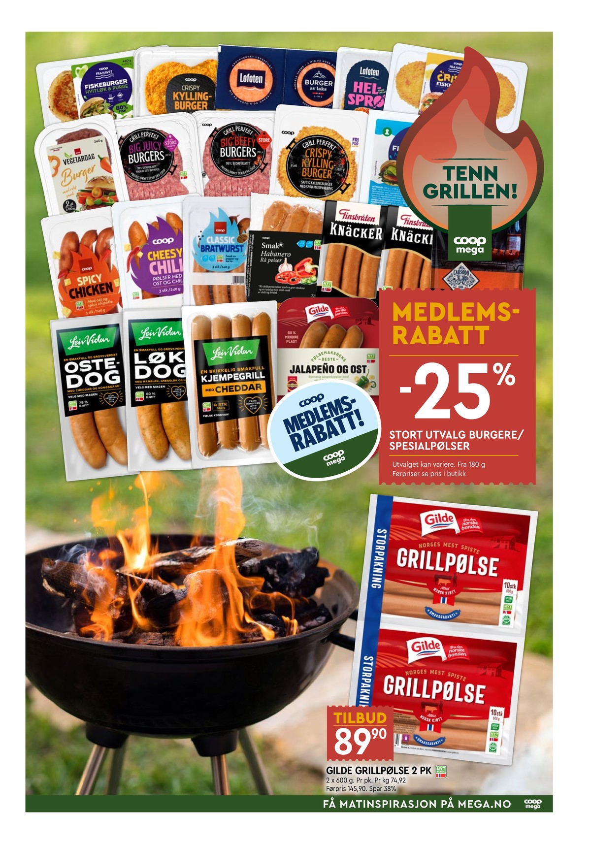 Se Coop Mega kundeavis for uke 12 på Tilbudsuken.no. Se gode tilbud på mange varer, f.eks. grillpølser gilde eller andre varer. Les kundeavisen her! Side 7
