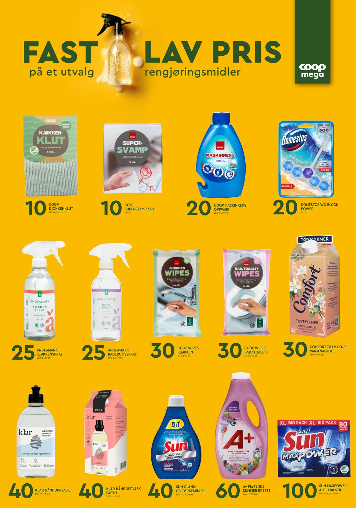 Se Coop Mega kundeavis for uke 12 på Tilbudsuken.no. Se gode tilbud på mange varer, f.eks. klut coop eller svamp coop. Les kundeavisen her! Side 10