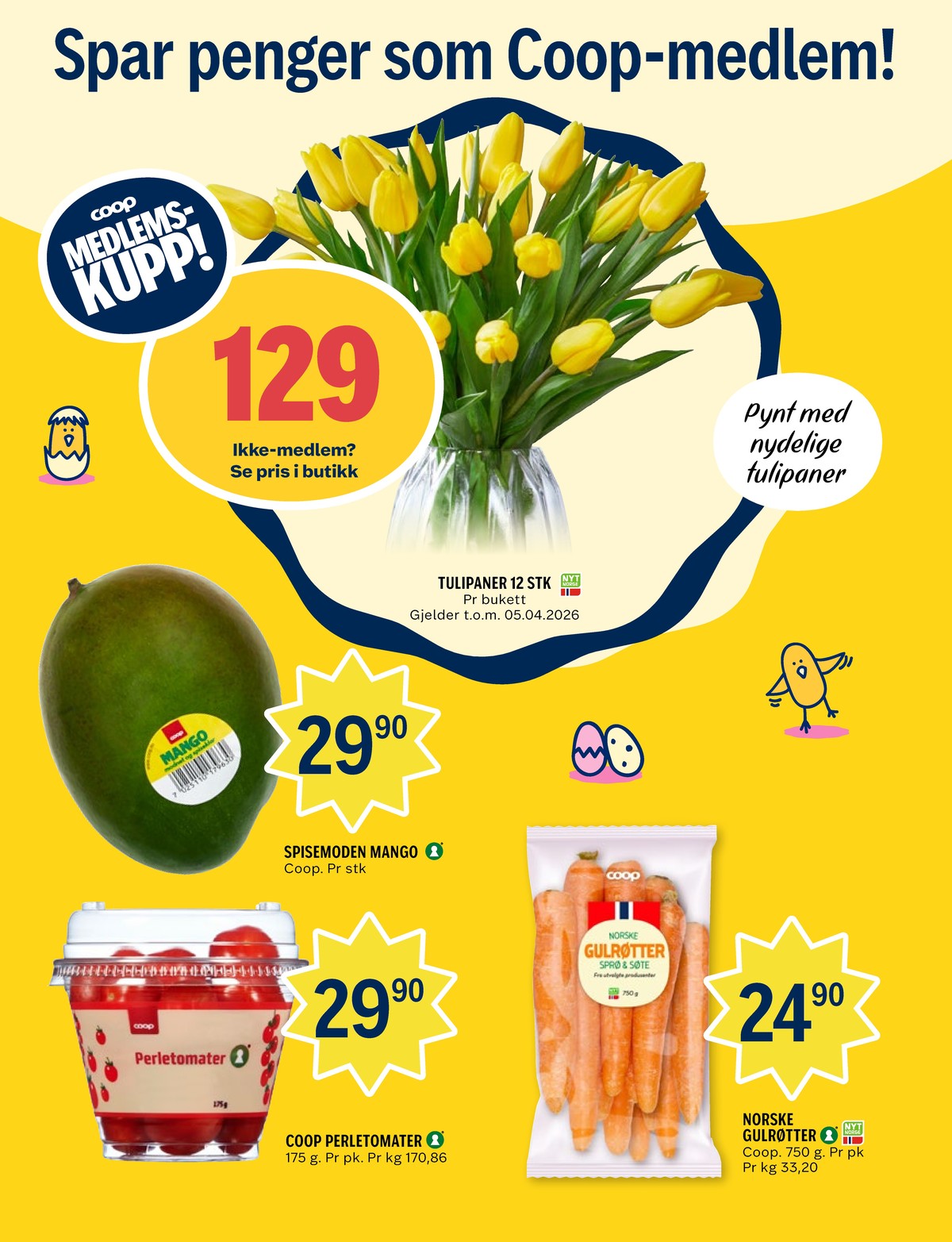 Se Coop Prix kundeavis for uke 12 på Tilbudsuken.no. Se gode tilbud på mange varer, f.eks. bukett ukjent eller gulrøtter coop. Les kundeavisen her! Side 6