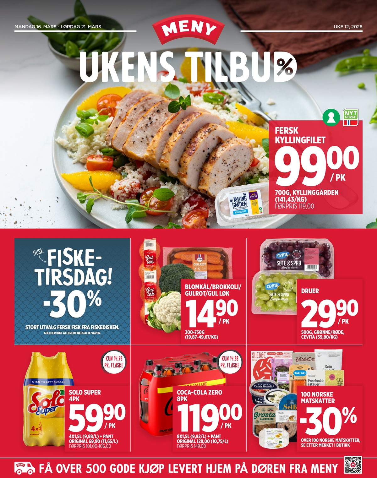 Se Meny kundeavis for uge 12 på Tilbudsuken.no. Se gode tilbud på mange varer. Les kundeavisen her! Side 1