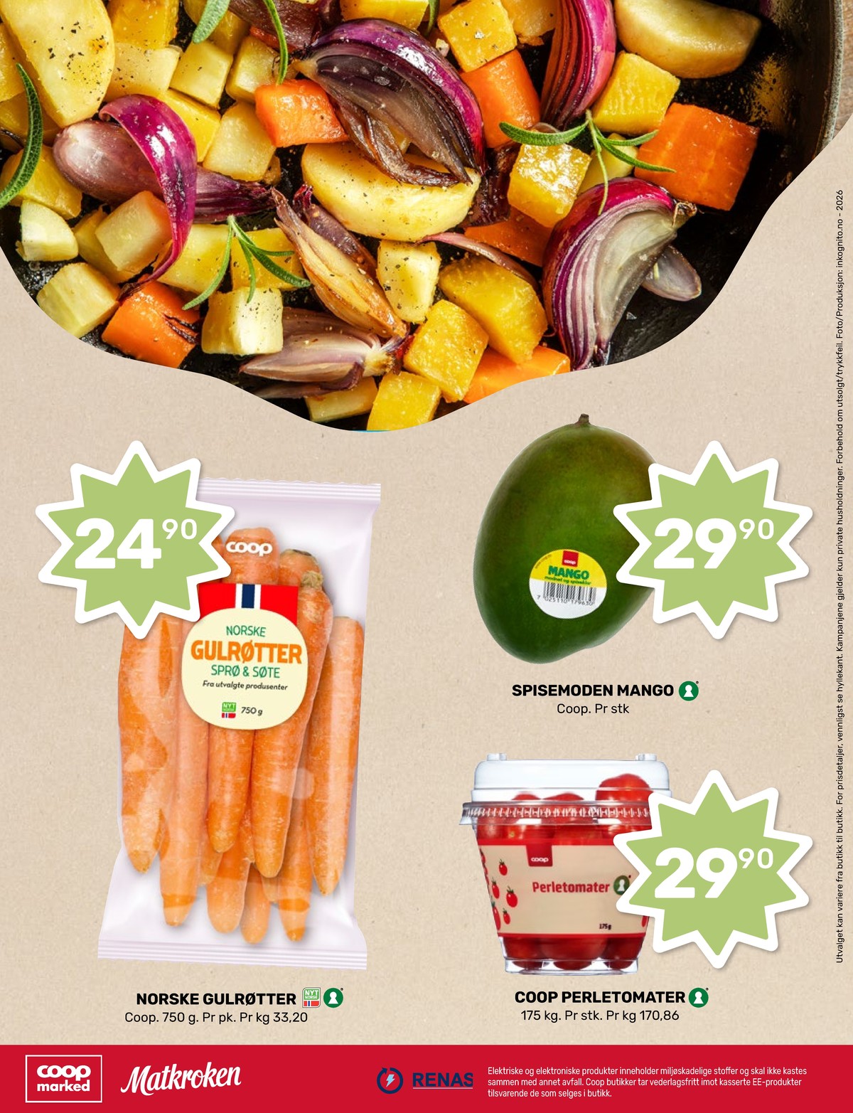 Se Matkroken kundeavis for uke 12 på Tilbudsuken.no. Se gode tilbud på mange varer, f.eks. gulrøtter coop eller mango coop. Les kundeavisen her! Side 8