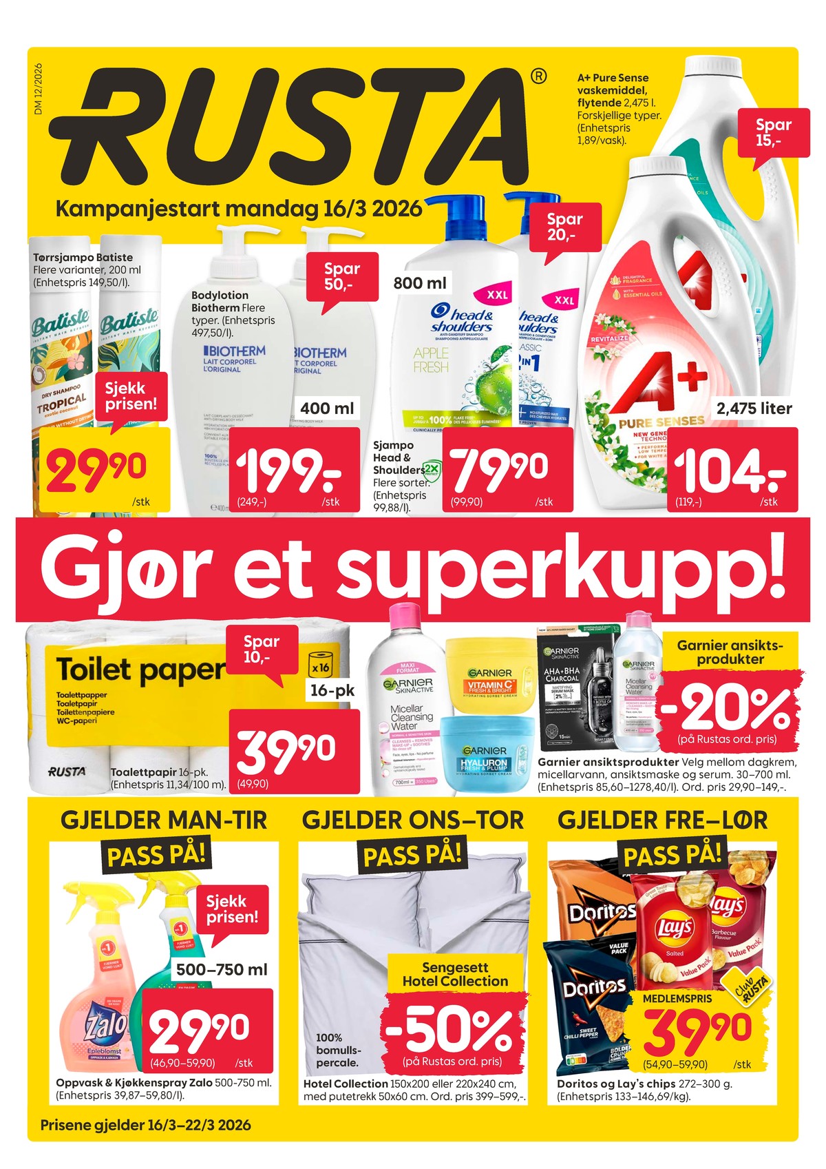 Se Rusta kundeavis for uge 12 på Tilbudsuken.no. Se gode tilbud på mange varer. Les kundeavisen her! Side 1