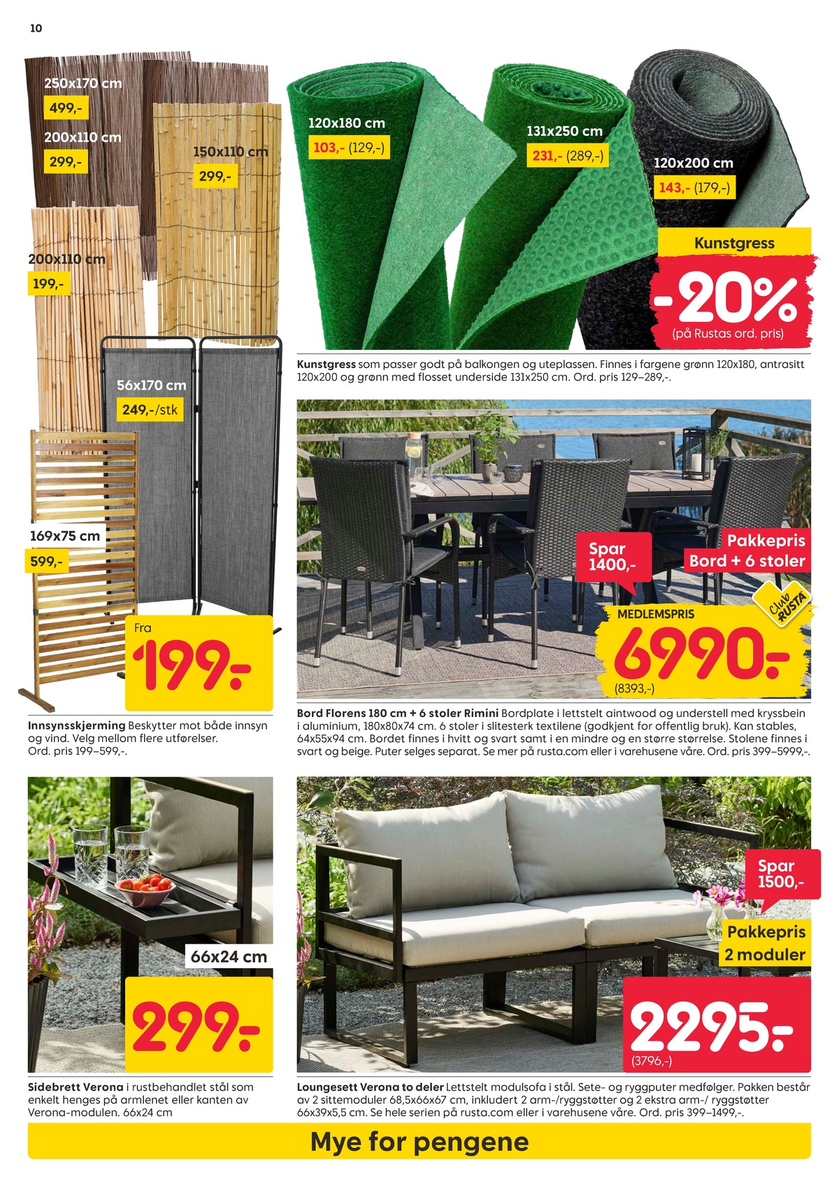 Se Rusta kundeavis for uge 12 på Tilbudsuken.no. Se gode tilbud på mange varer. Les kundeavisen her! Side 10