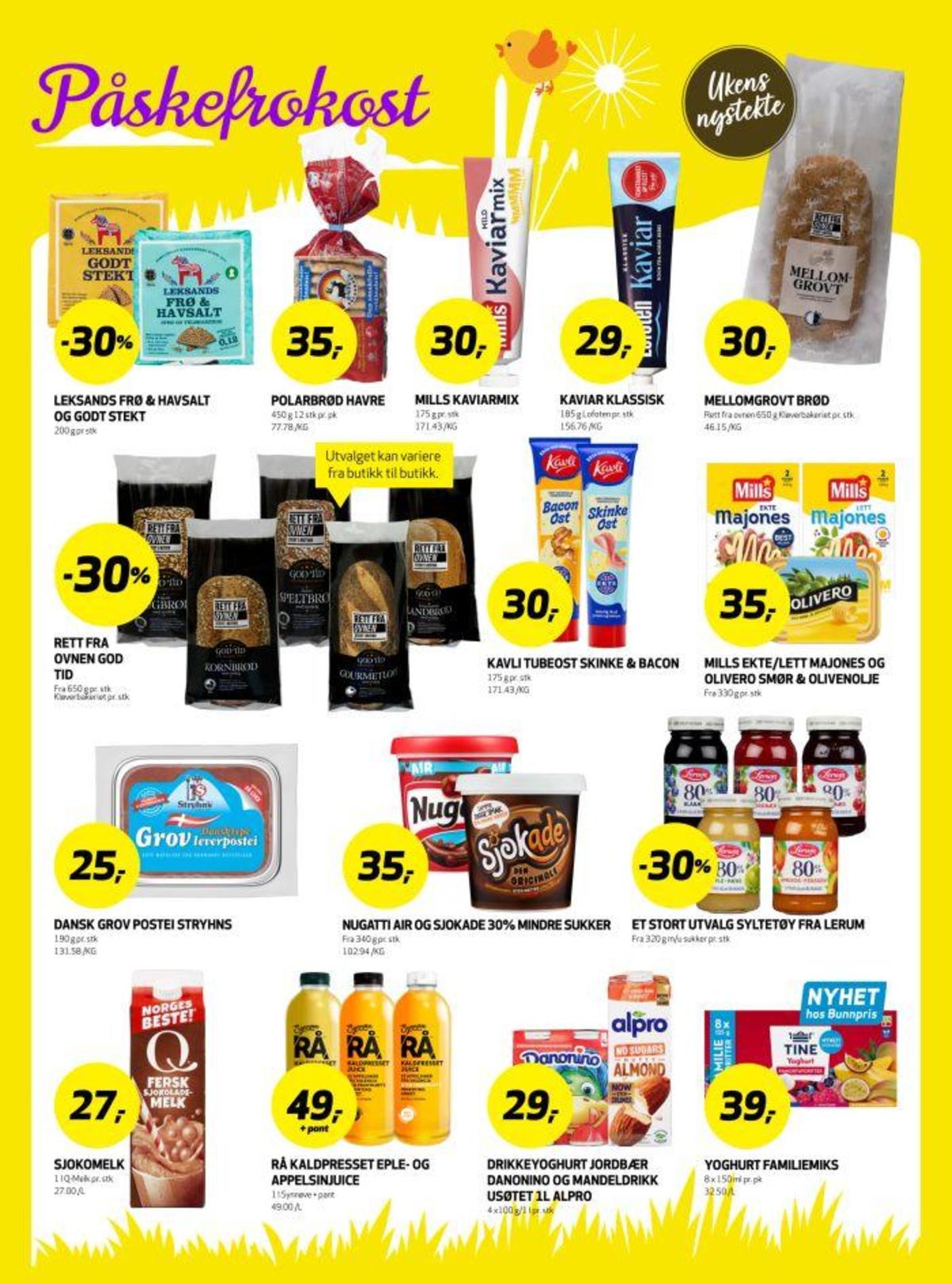 Se Bunnpris kundeavis for uke 12 på Tilbudsuken.no. Se gode tilbud på mange varer, f.eks. frön & havsalt knekkebrød leksands eller godt stekt knekkebrød leksands. Les kundeavisen her! Side 9