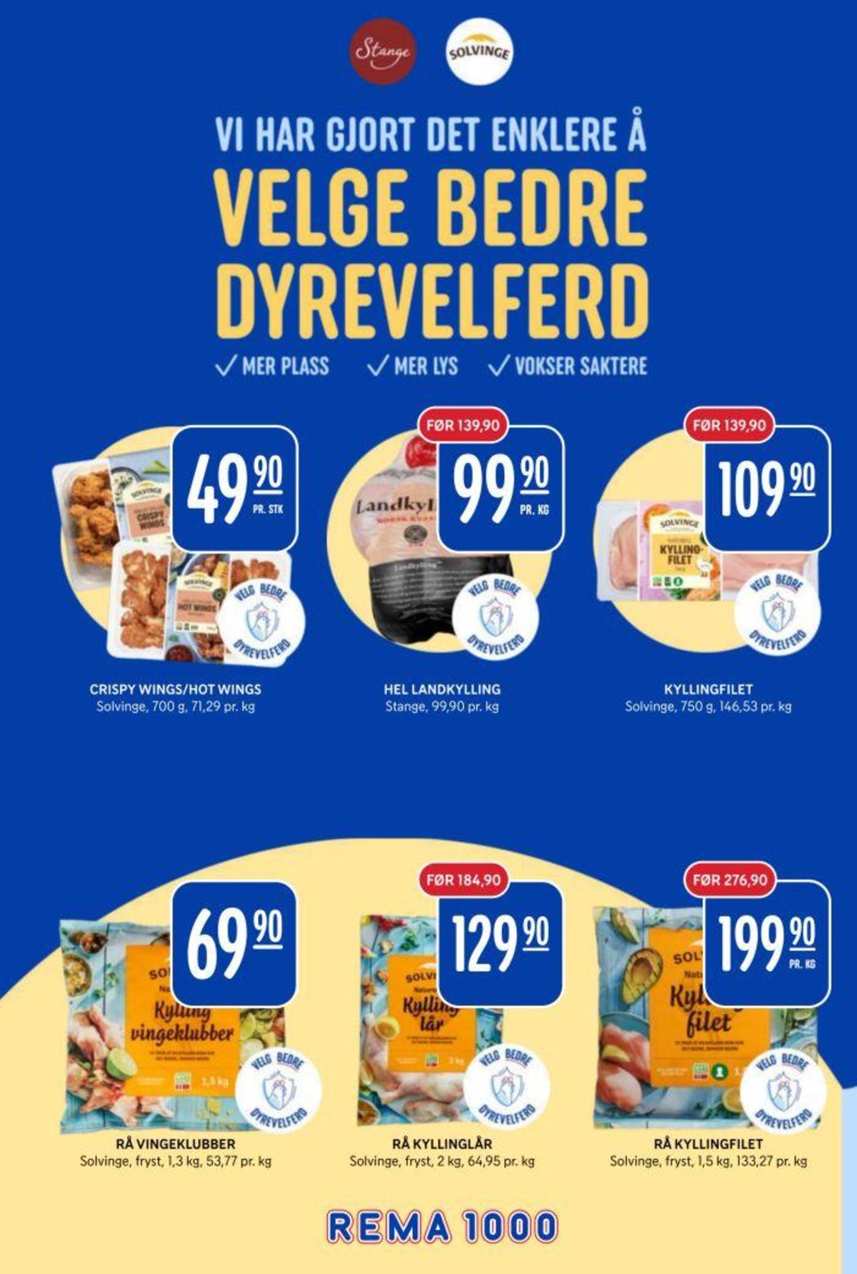 Se Rema 1000 kundeavis for uke 12 på Tilbudsuken.no. Se gode tilbud på mange varer, f.eks. kyllingvinger solvinge eller kylling stange. Les kundeavisen her! Side 21