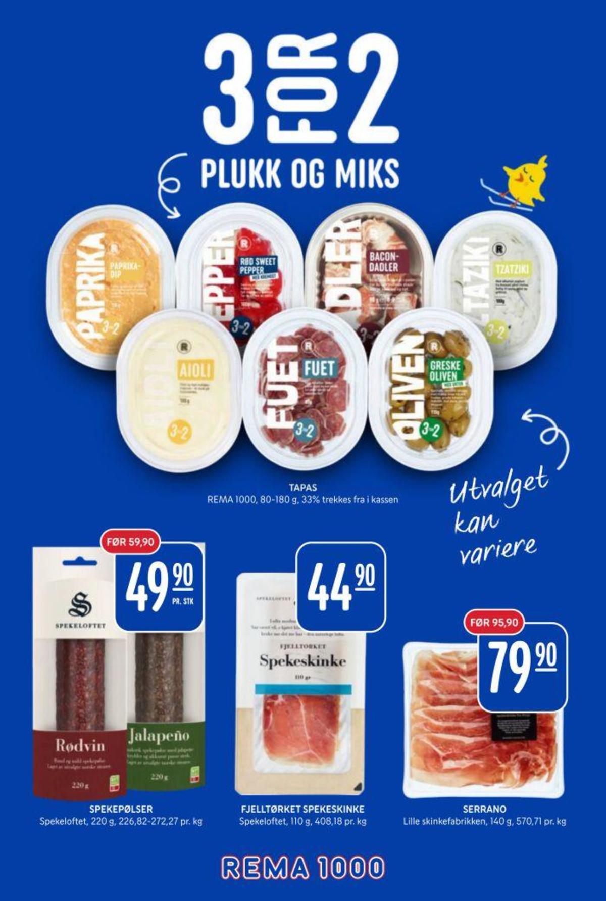 Se Rema 1000 kundeavis for uke 12 på Tilbudsuken.no. Se gode tilbud på mange varer, f.eks. tapas rema 1000 eller serranoskinke lille skinkefabrikk. Les kundeavisen her! Side 28