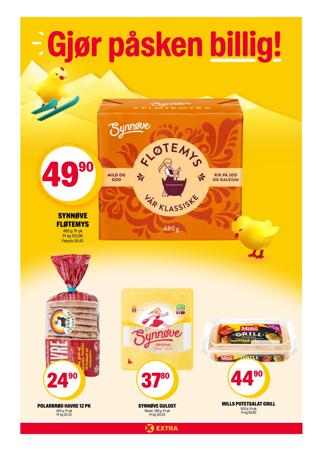 Se Coop Extra kundeavis for uke 13 på Tilbudsuken.no. Se gode tilbud på mange varer, f.eks. fløtemysost synnøve finden eller havrebrød polarbrød. Les kundeavisen her! Side 12