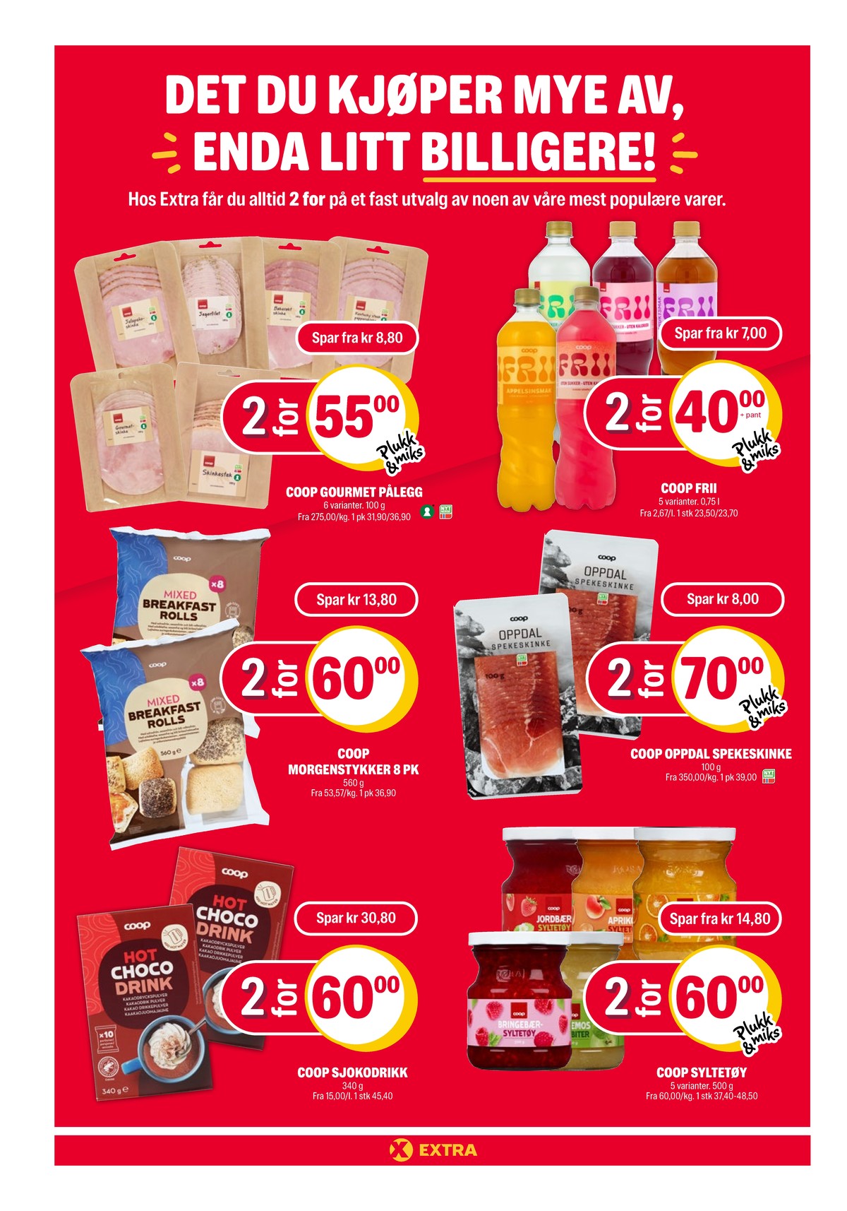 Se Coop Extra kundeavis for uke 13 på Tilbudsuken.no. Se gode tilbud på mange varer, f.eks. bringebærsmak frii eller jordbærsmak frii. Les kundeavisen her! Side 20