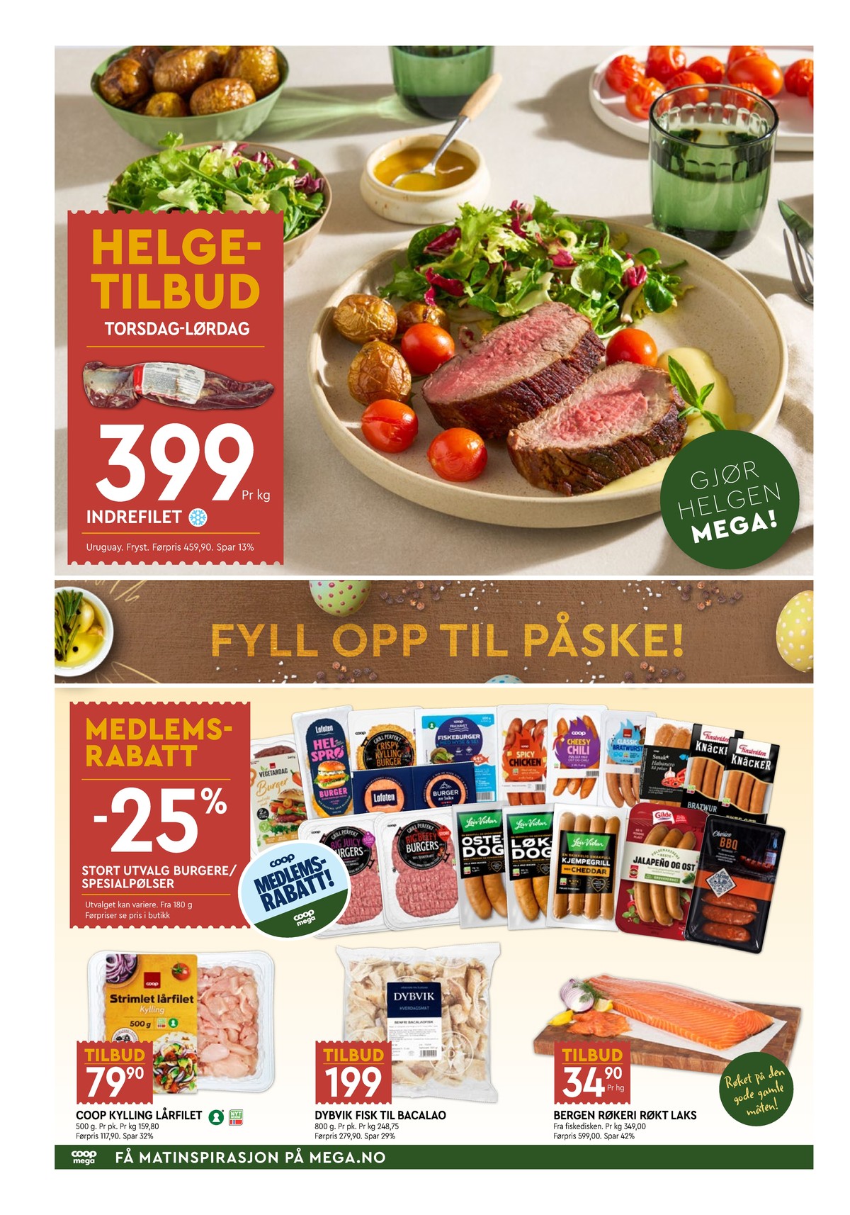 Se Coop Mega kundeavis for uke 13 på Tilbudsuken.no. Se gode tilbud på mange varer, f.eks. indrefilet ukjent eller fiskeburger coop. Les kundeavisen her! Side 2