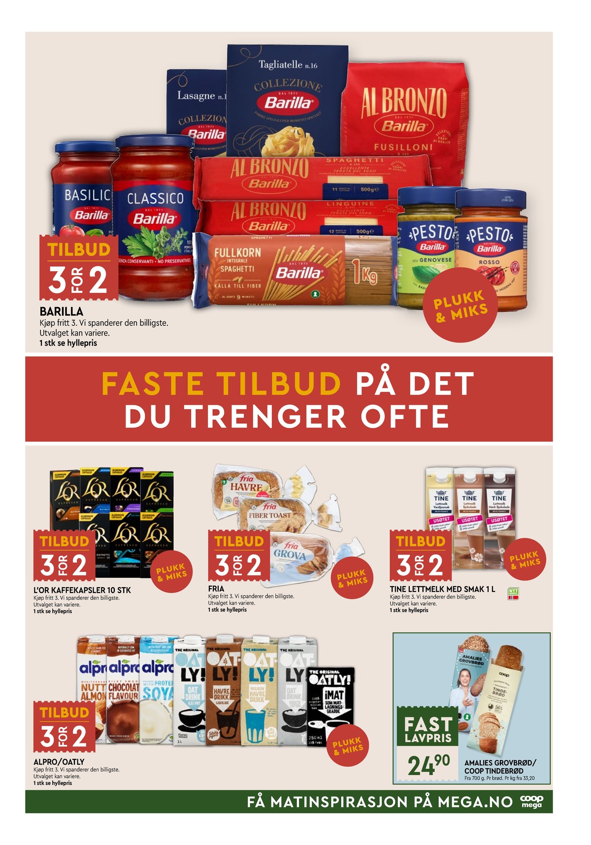 Se Coop Mega kundeavis for uke 13 på Tilbudsuken.no. Se gode tilbud på mange varer, f.eks. al bronzo linguine barilla eller al bronzo spaghetti barilla. Les kundeavisen her! Side 28