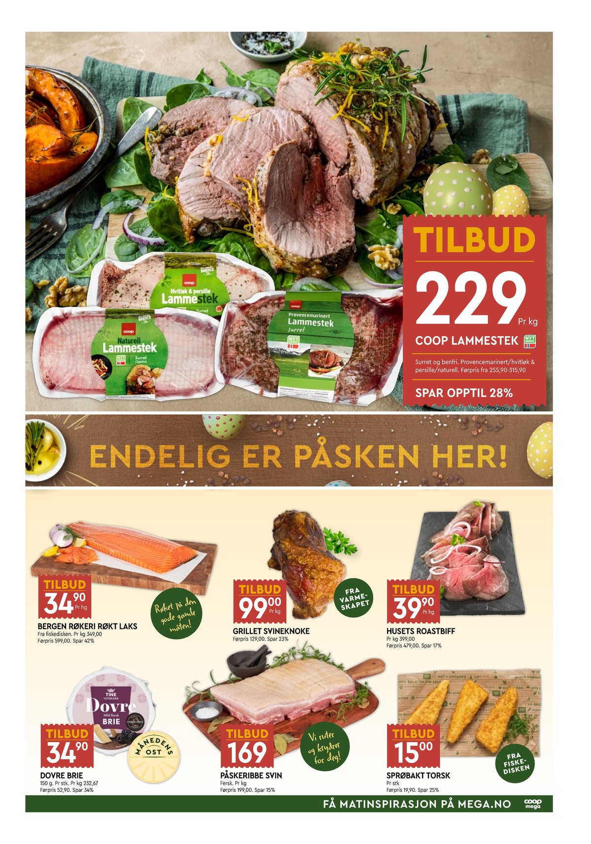 Se Coop Mega kundeavis for uke 13 på Tilbudsuken.no. Se gode tilbud på mange varer, f.eks. lammestek coop eller laks ukjent. Les kundeavisen her! Side 5