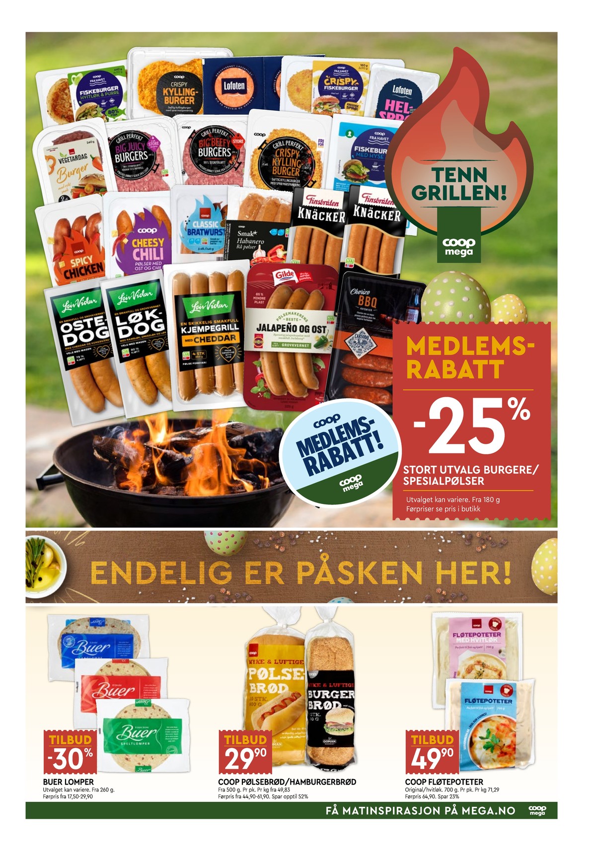 Se Coop Mega kundeavis for uke 13 på Tilbudsuken.no. Se gode tilbud på mange varer, f.eks. fiskeburger coop eller kyllingburgere coop. Les kundeavisen her! Side 7