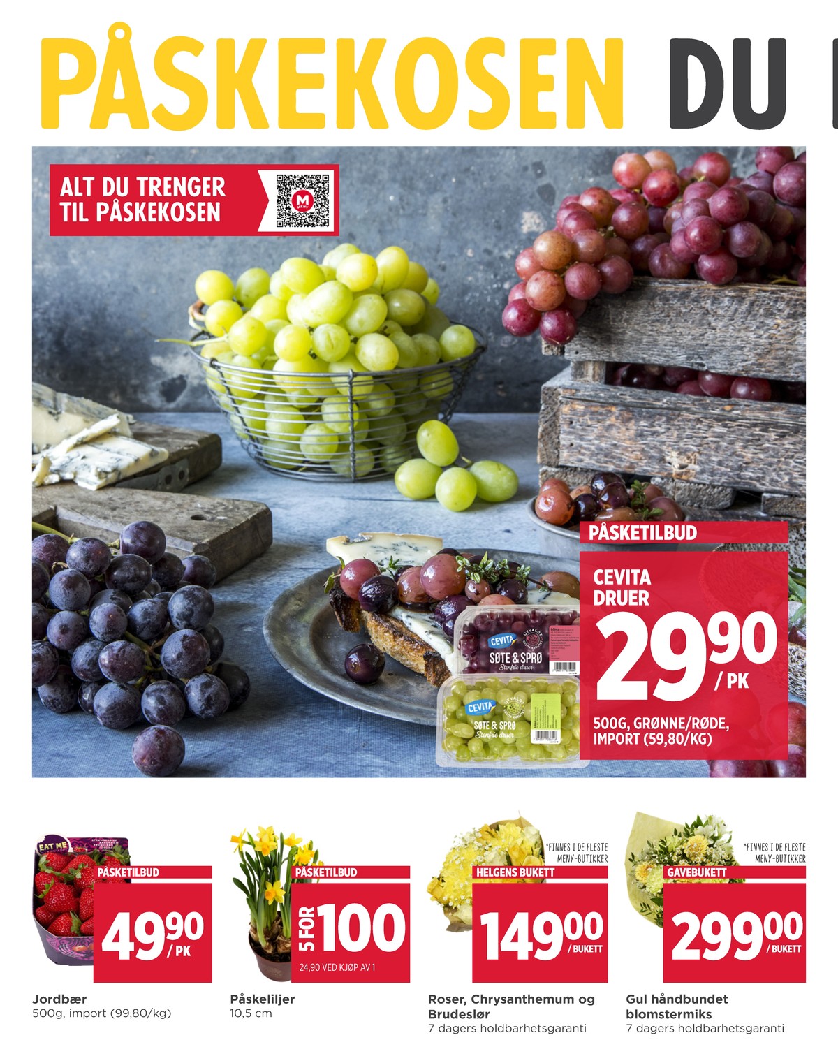 Se Meny kundeavis for uke 13 på Tilbudsuken.no. Se gode tilbud på mange varer, f.eks. druer cevita eller jordbær eat me. Les kundeavisen her! Side 10