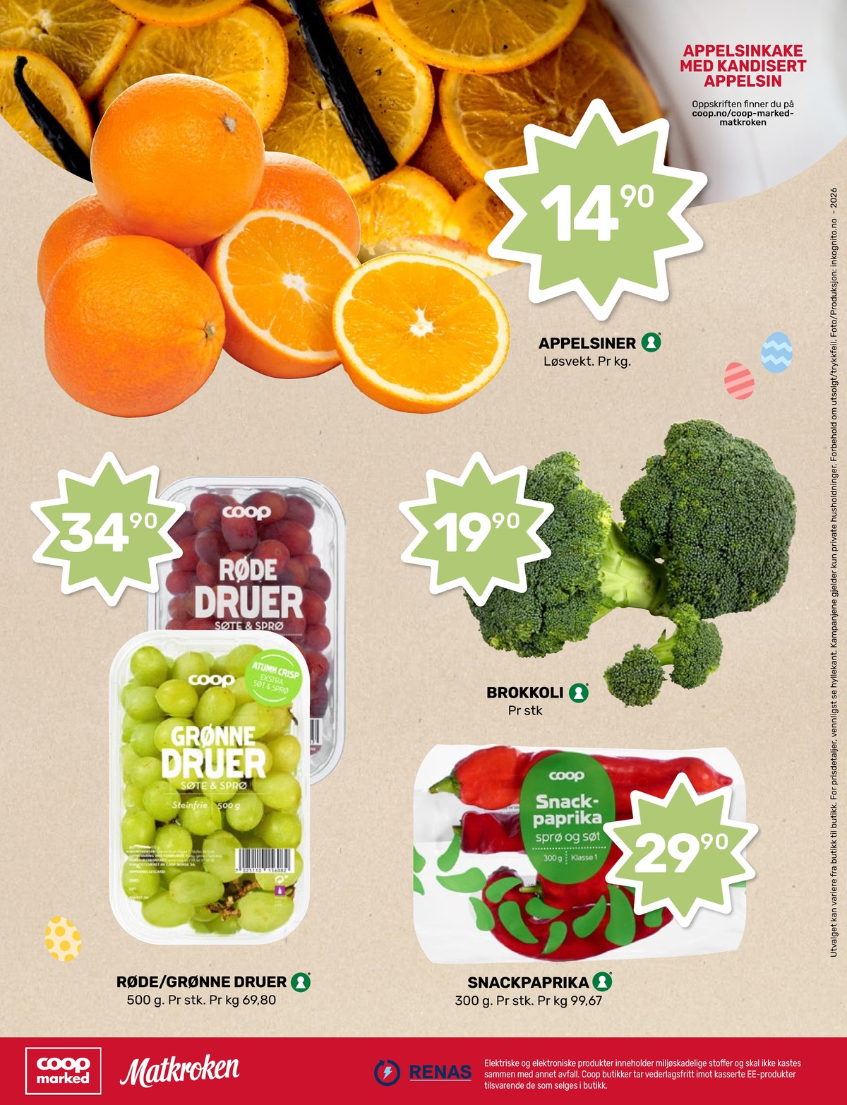 Se Matkroken kundeavis for uke 13 på Tilbudsuken.no. Se gode tilbud på mange varer, f.eks. appelsiner ukjent eller druer coop. Les kundeavisen her! Side 8