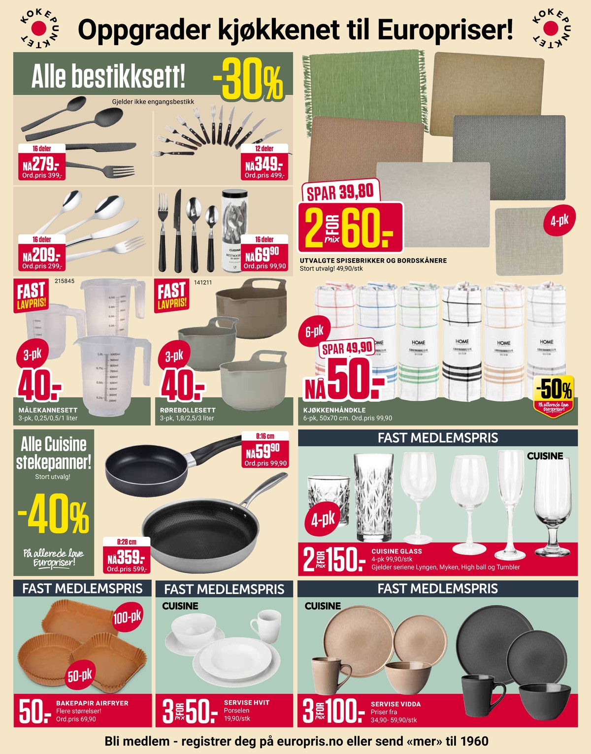 Se Europris kundeavis for uke 13 på Tilbudsuken.no. Se gode tilbud på mange varer, f.eks. spisebrikke ukjent eller bordskåner ukjent. Les kundeavisen her! Side 6