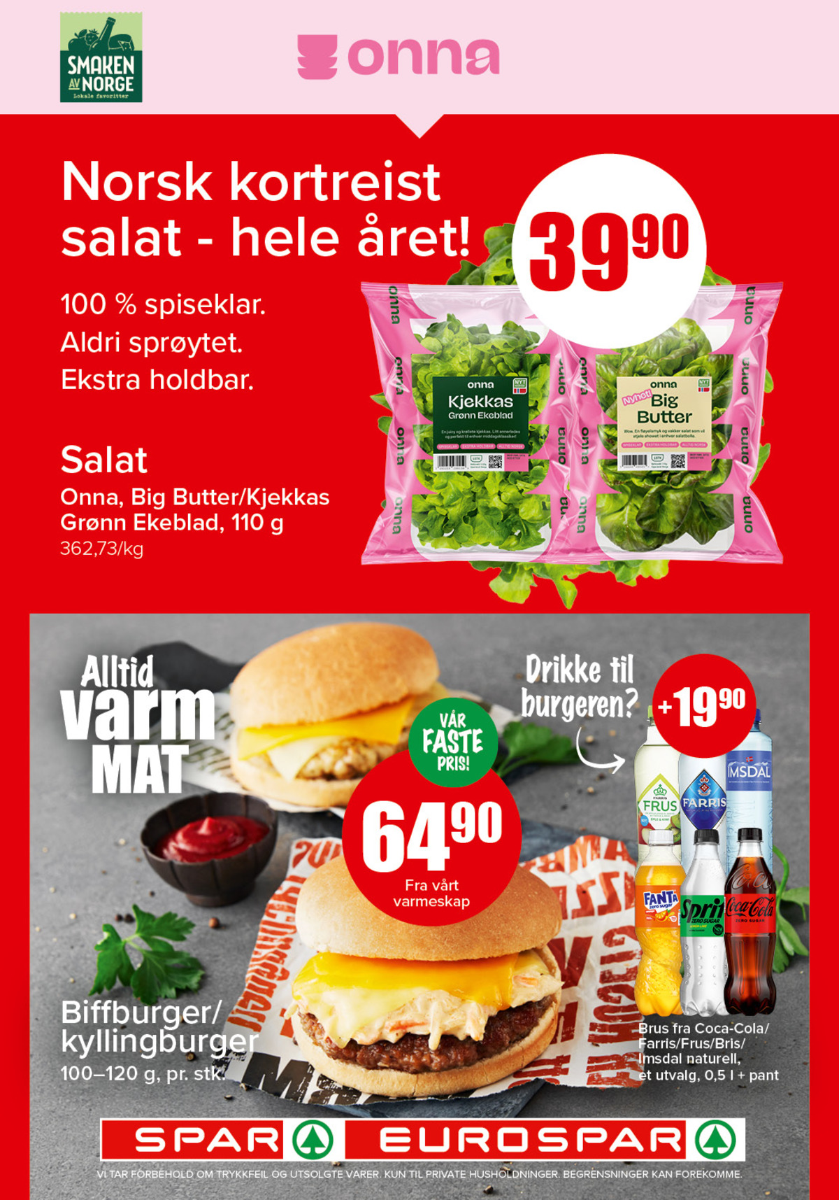 Se Spar - Eurospar kundeavis for uke 13 på Tilbudsuken.no. Se gode tilbud på mange varer, f.eks. salat onna eller delikatesse ukjent. Les kundeavisen her! Side 6