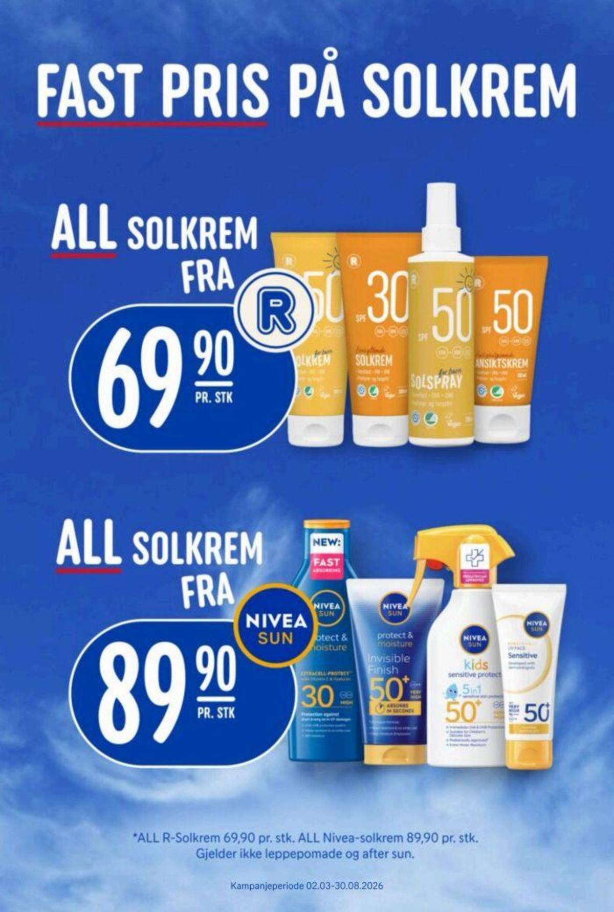 Se Rema 1000 kundeavis for uke 13 på Tilbudsuken.no. Se gode tilbud på mange varer, f.eks. solkrem rema 1000 eller solkrem nivea. Les kundeavisen her! Side 31