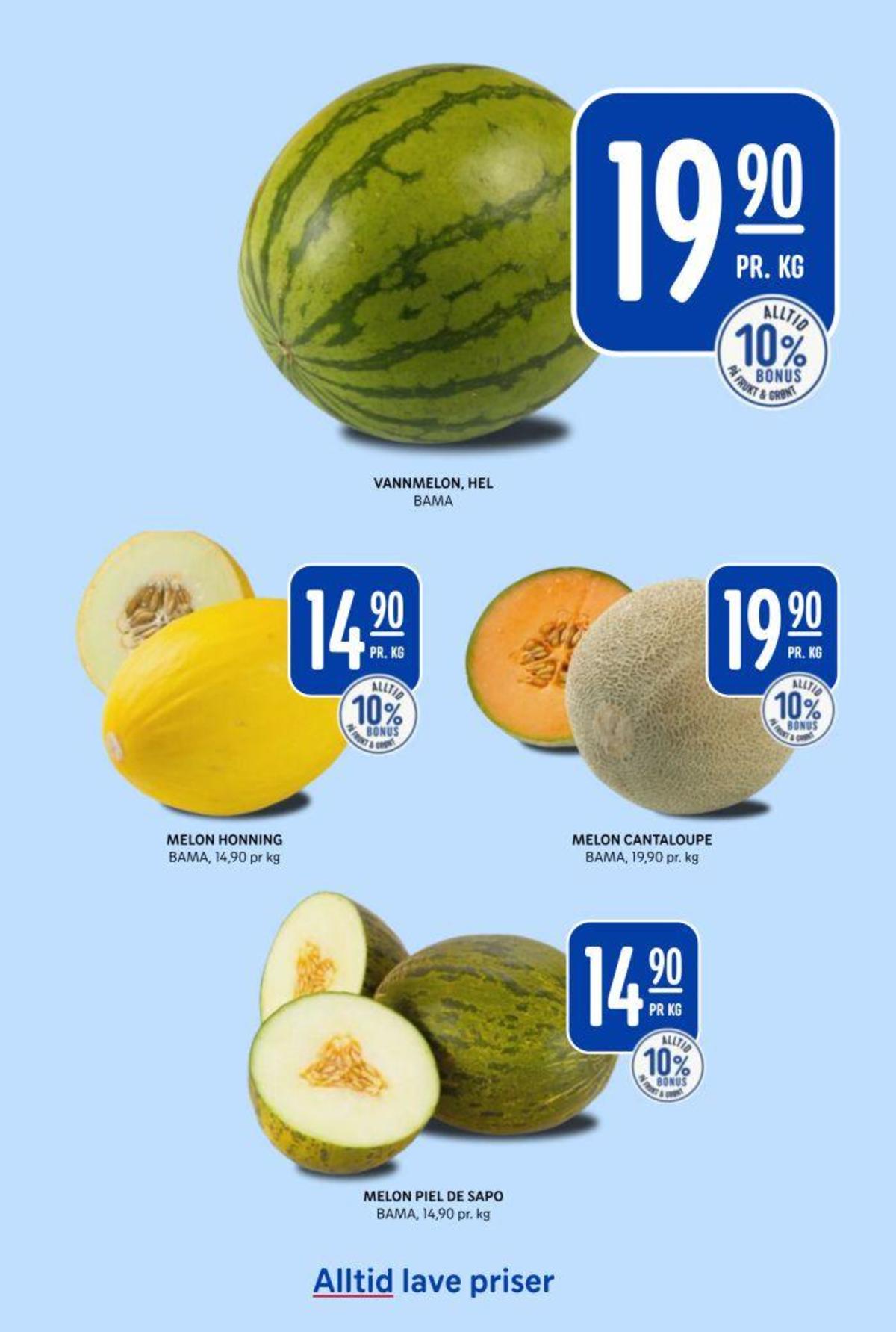 Se Rema 1000 kundeavis for uke 13 på Tilbudsuken.no. Se gode tilbud på mange varer, f.eks. vannmelon bama eller cantaloupemelon bama. Les kundeavisen her! Side 5