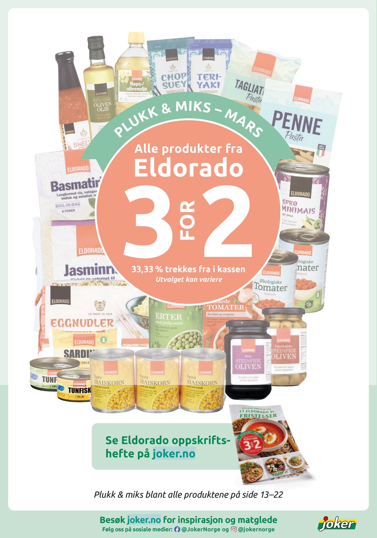Se Joker kundeavis for uke 13 på Tilbudsuken.no. Se gode tilbud på mange varer, f.eks. mais eldorado eller oliven eldorado. Les kundeavisen her! Side 17