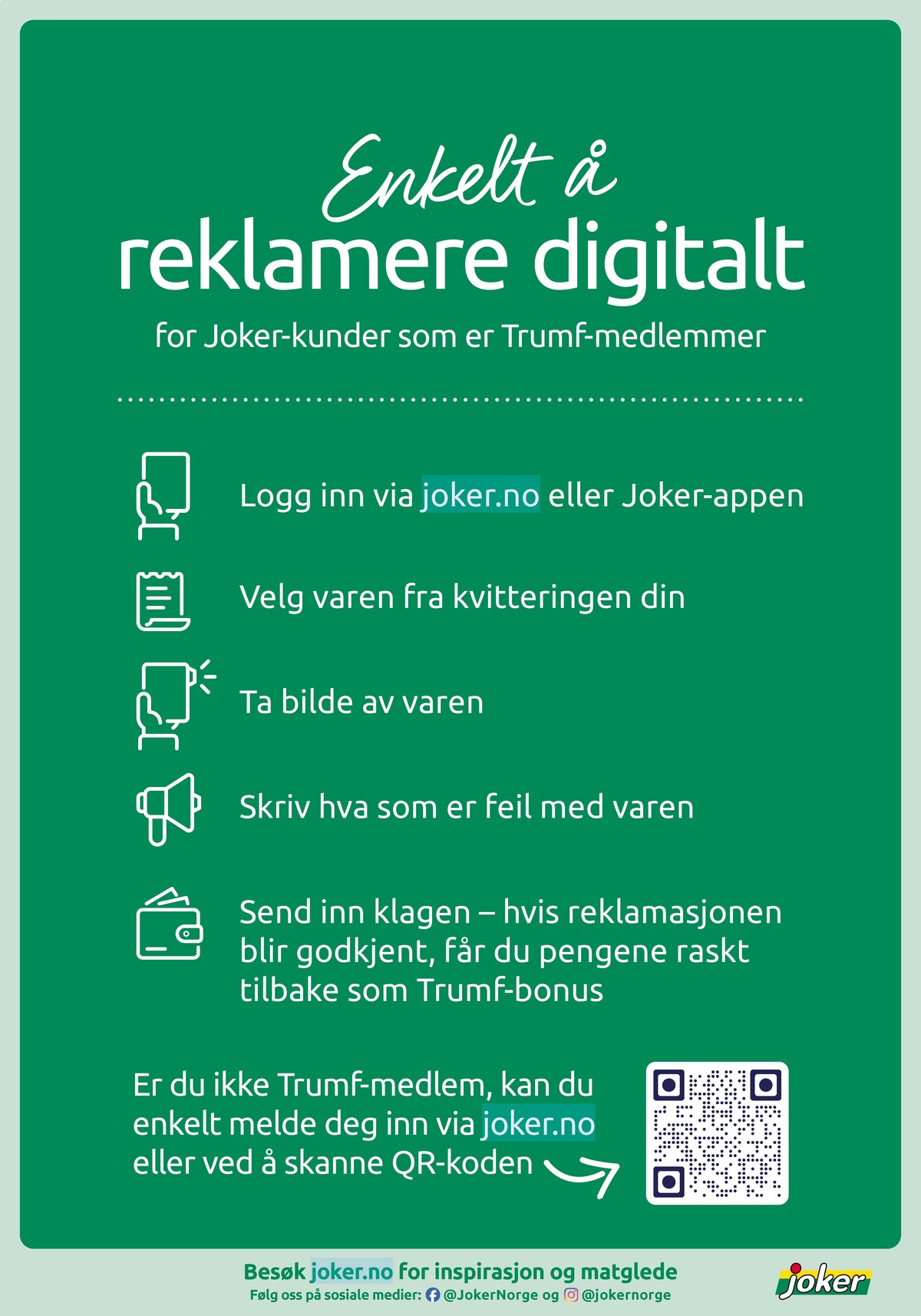 Se Joker kundeavis for uge 13 på Tilbudsuken.no. Se gode tilbud på mange varer. Les kundeavisen her! Side 35