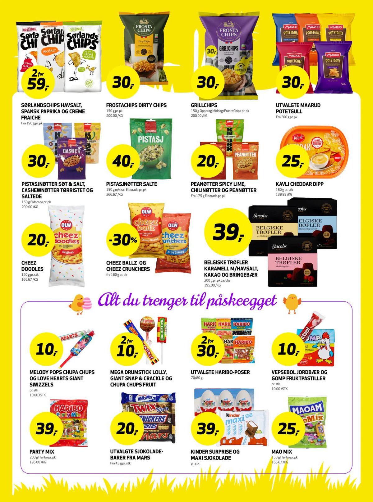 Se Bunnpris kundeavis for uke 13 på Tilbudsuken.no. Se gode tilbud på mange varer, f.eks. chips havsalt original eller chips spansk paprika original. Les kundeavisen her! Side 18